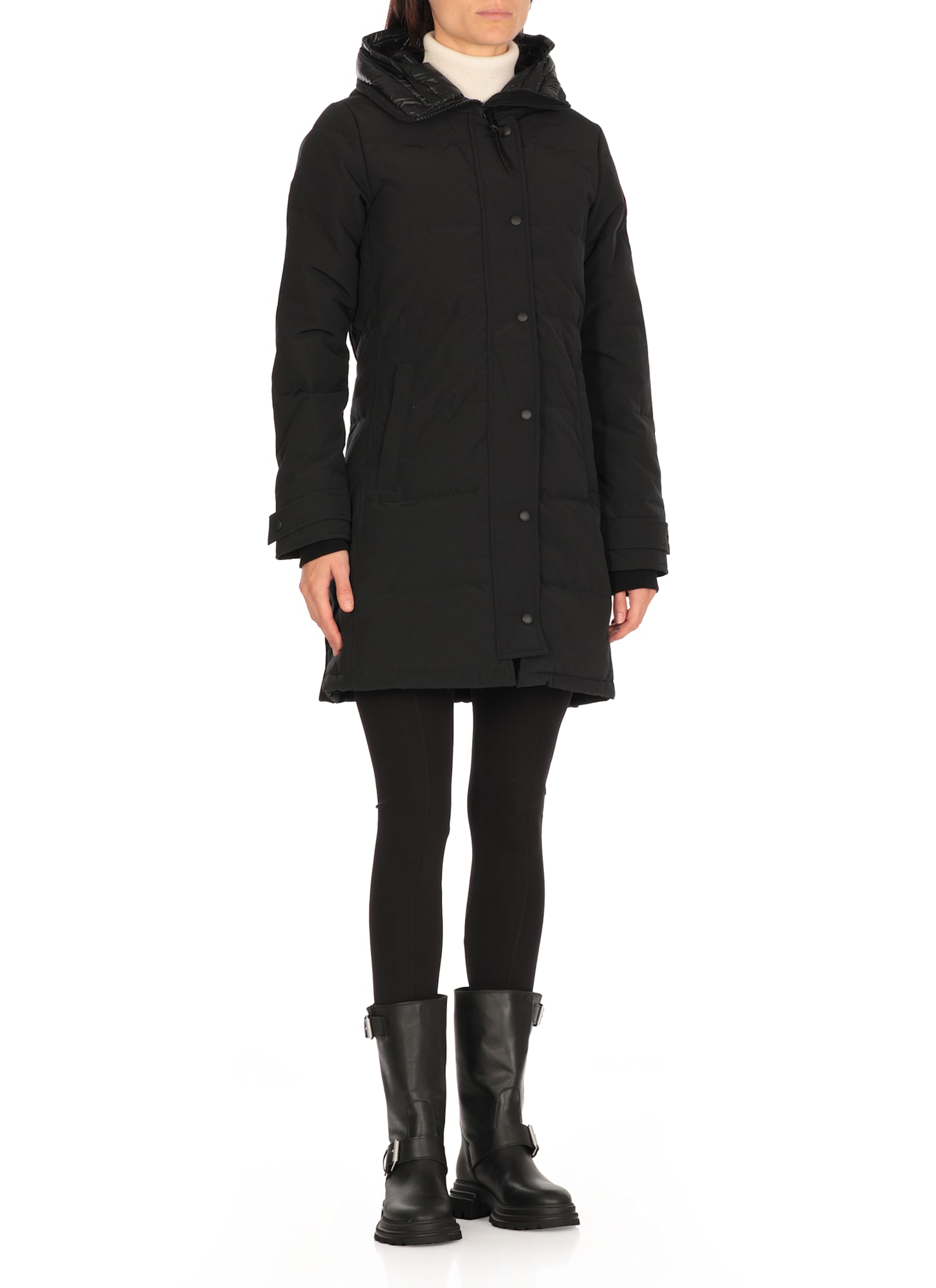 Canada Goose Shelburne Hooded Arctic-tech Parka In Black