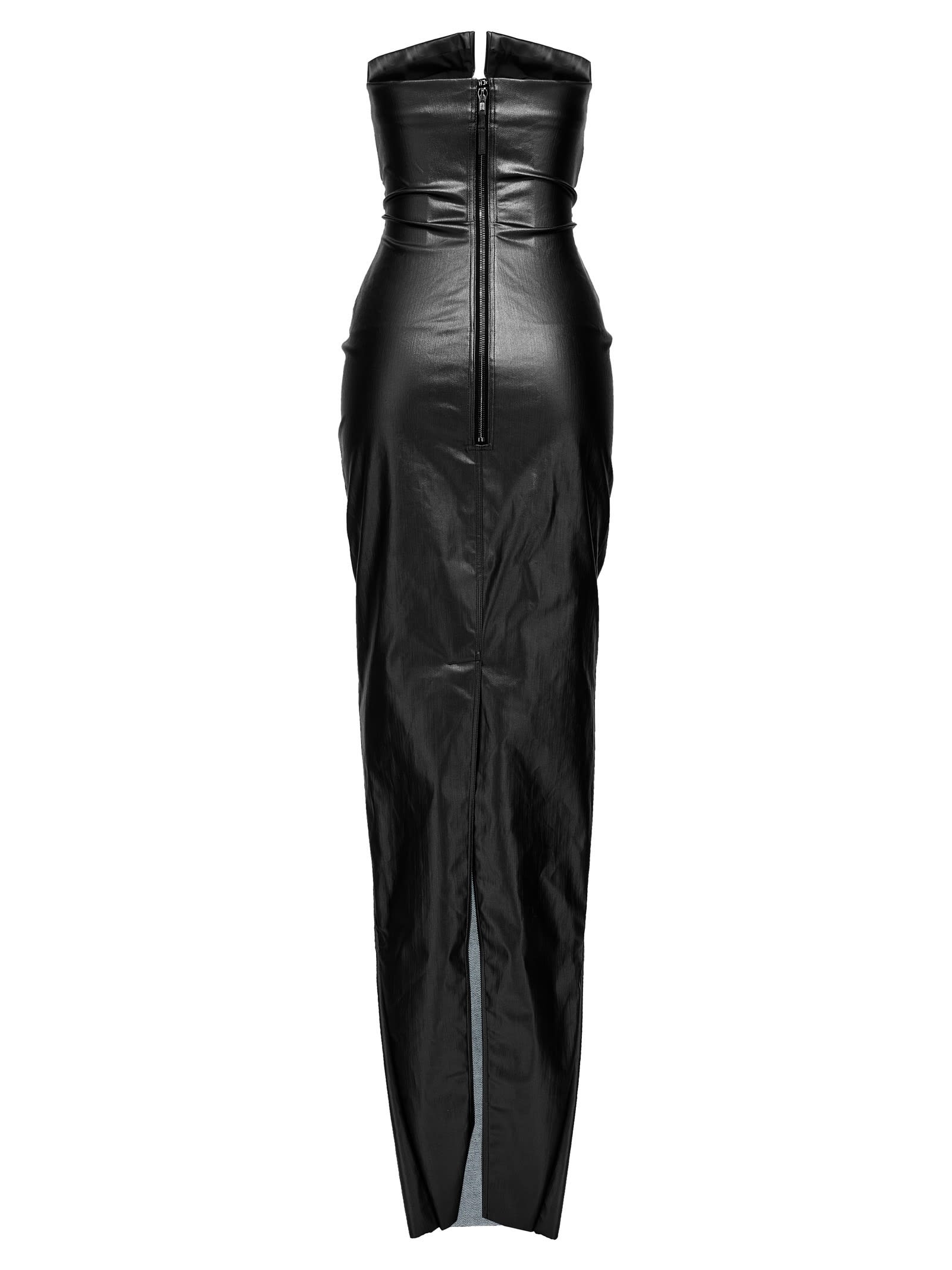 Shop Rick Owens Prong Gown Dress In Black