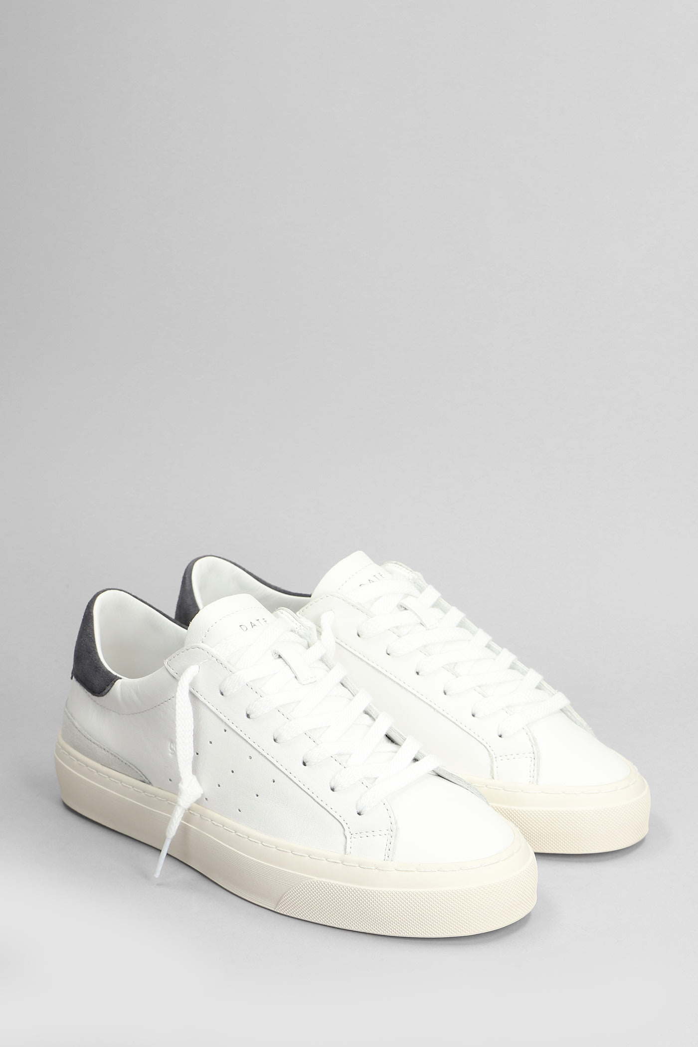 Shop Date Sonica Sneakers In White Leather