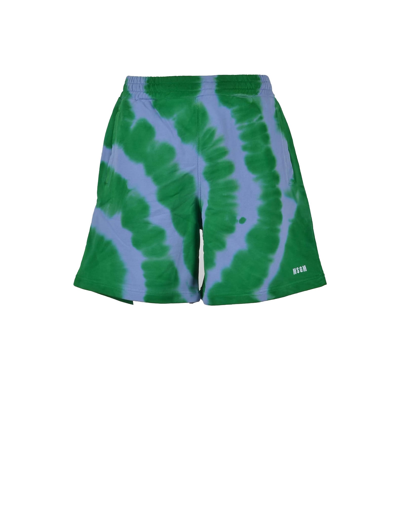 MSGM Mens Green Bermuda Shorts