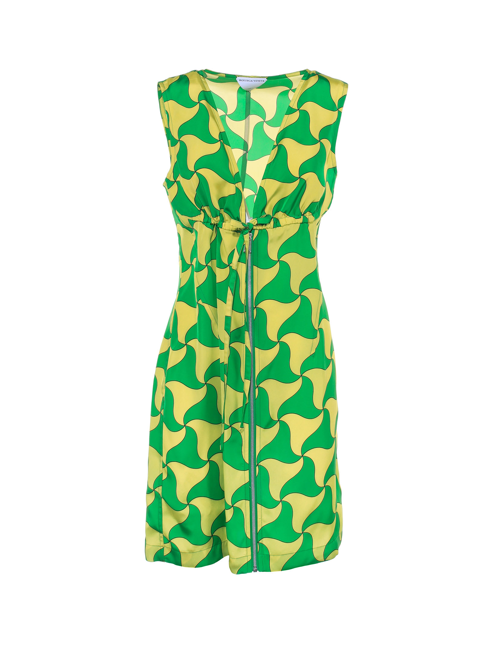 Bottega Veneta Wavy Triangle Print Dress
