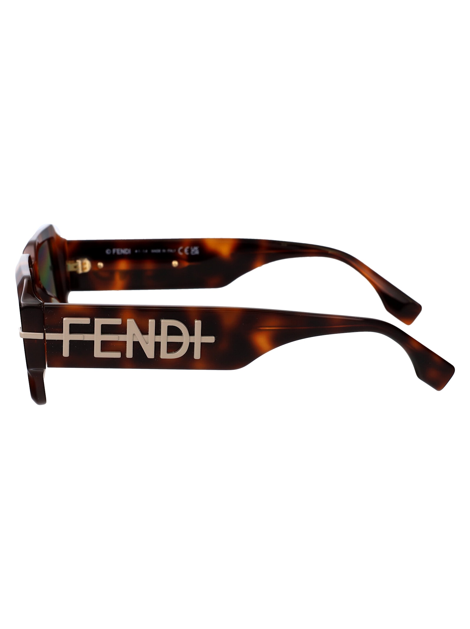 Shop Fendi Graphy Sunglasses In Havana