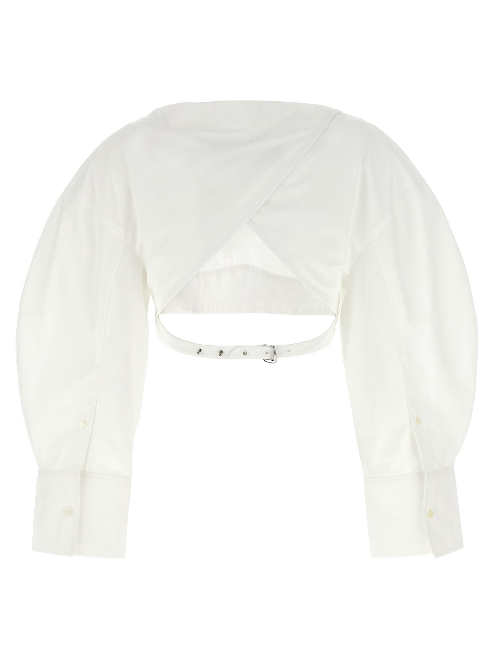 Shop Jacquemus Le Haut Casaco Blouse In White