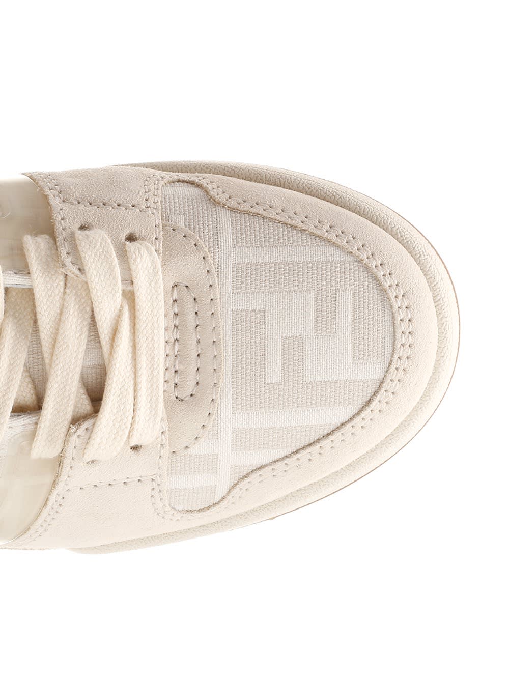 Shop Fendi Match Sneakers In Bianco
