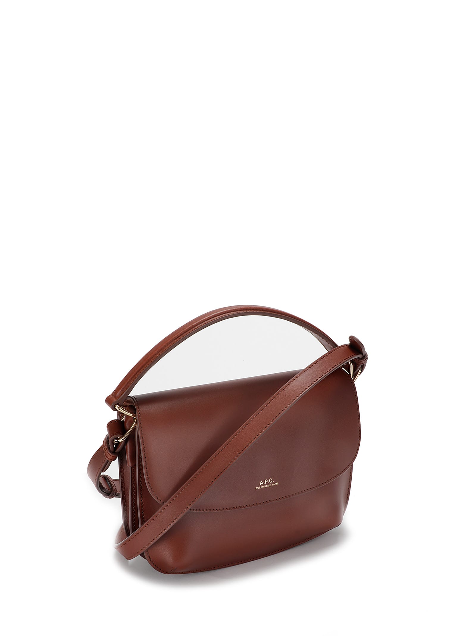 Shop Apc Sac Sarah Shoulder Mini In Hazelnut