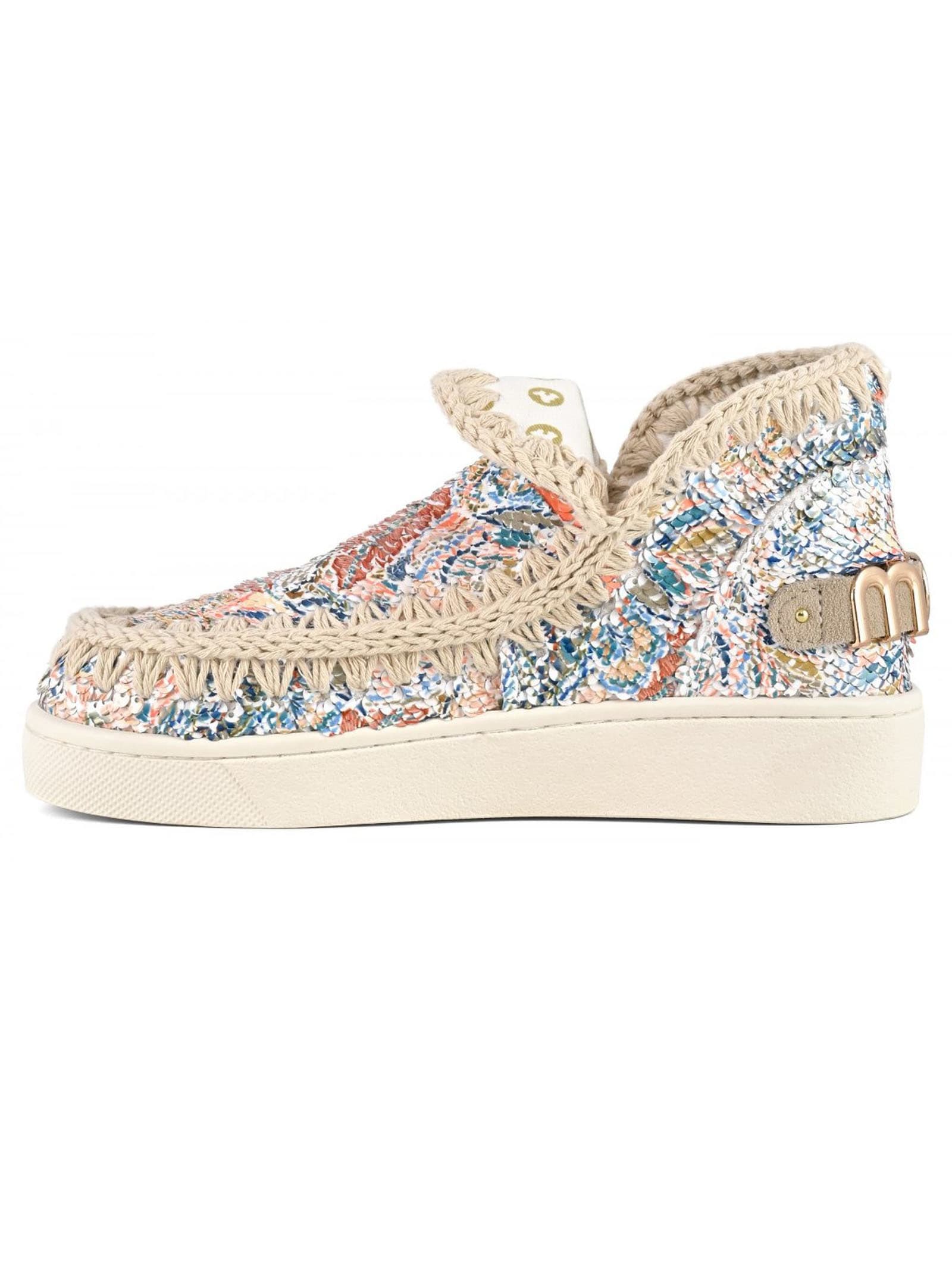 MOU SUMMER ESKIMO SNEAKER PRINTED SEQUINS