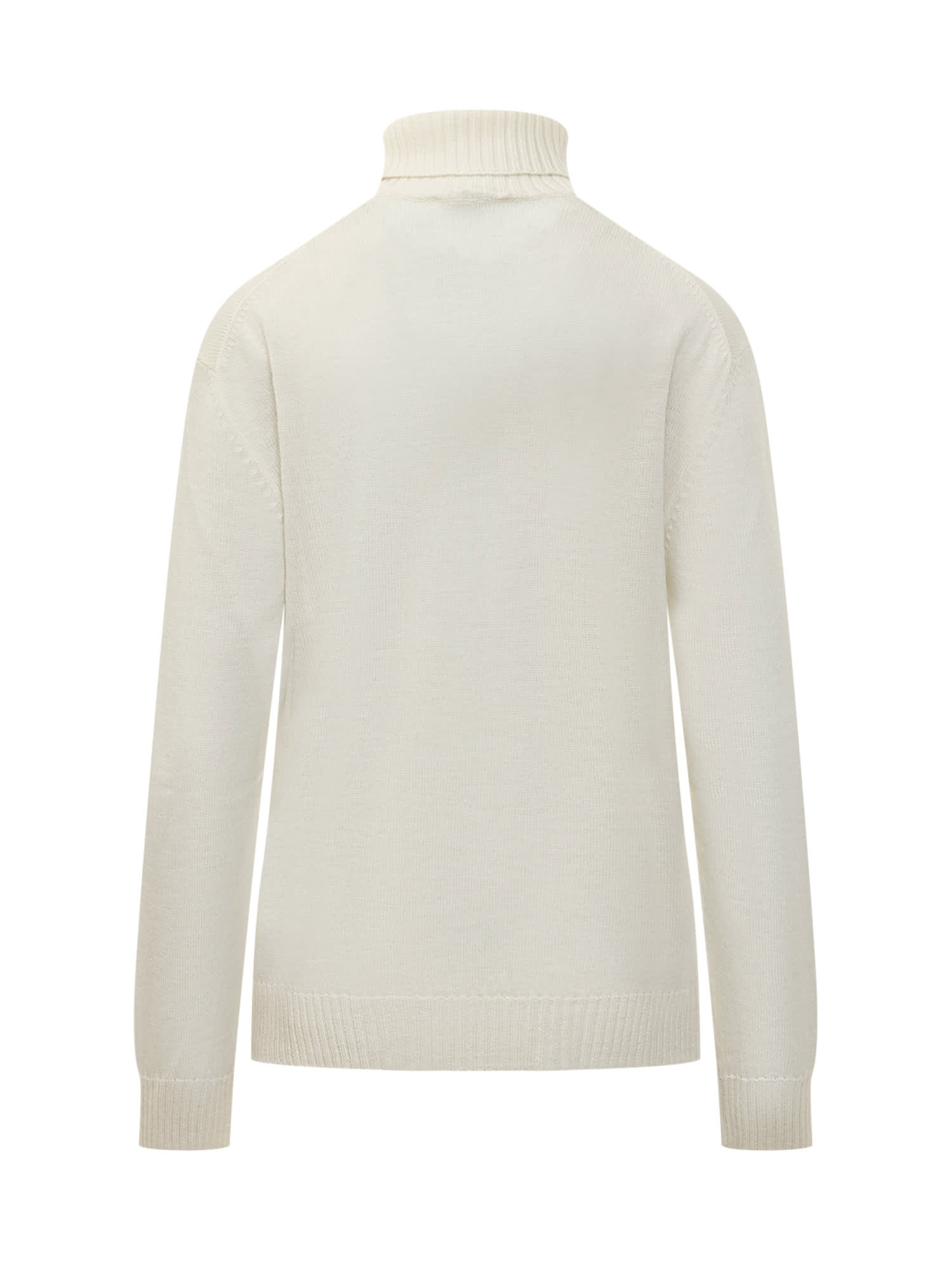 Shop Jil Sander Wool Sweater With Logo In White Snow