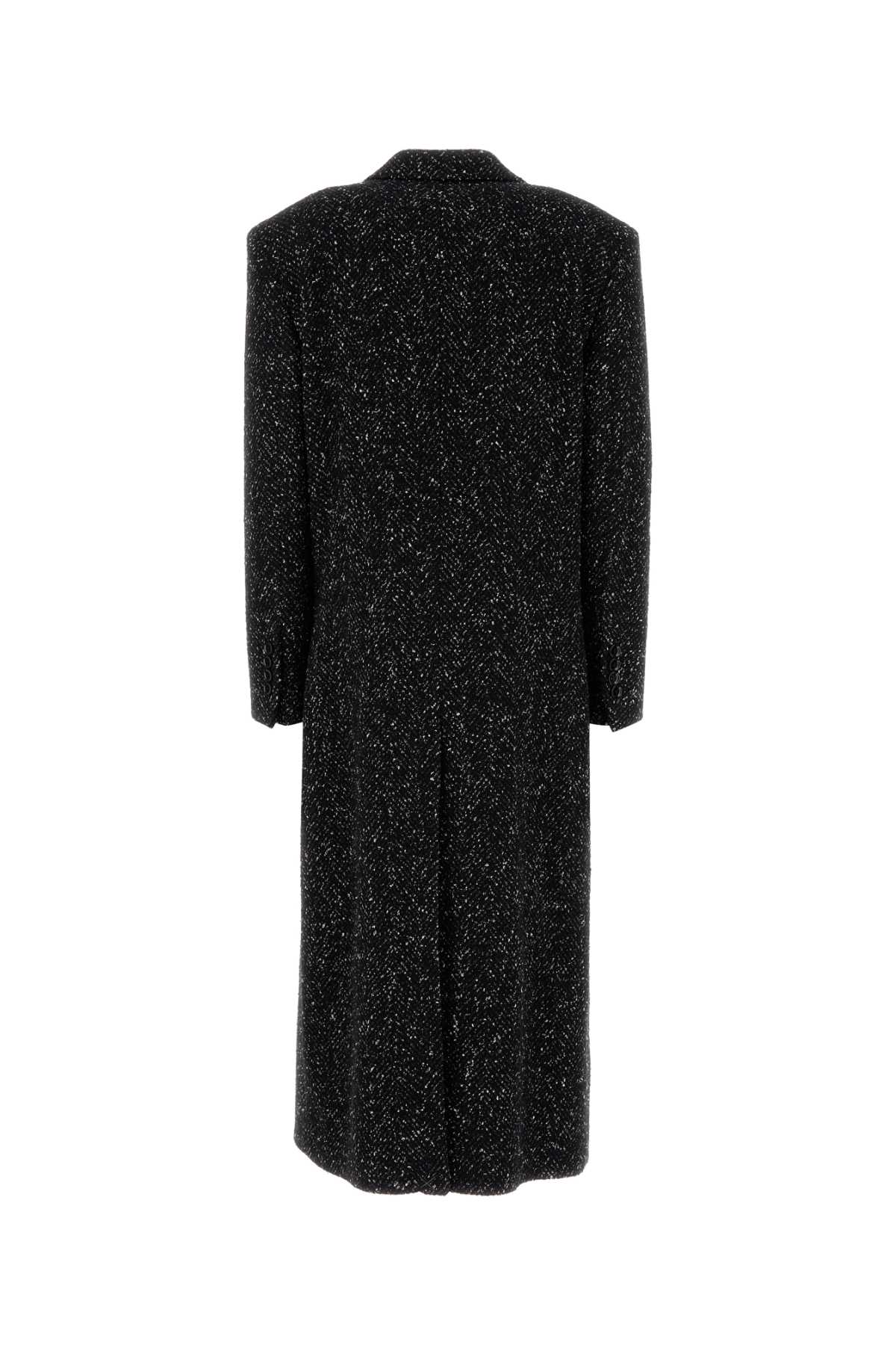 Dolce & Gabbana Embroidered Wool Blend Coat