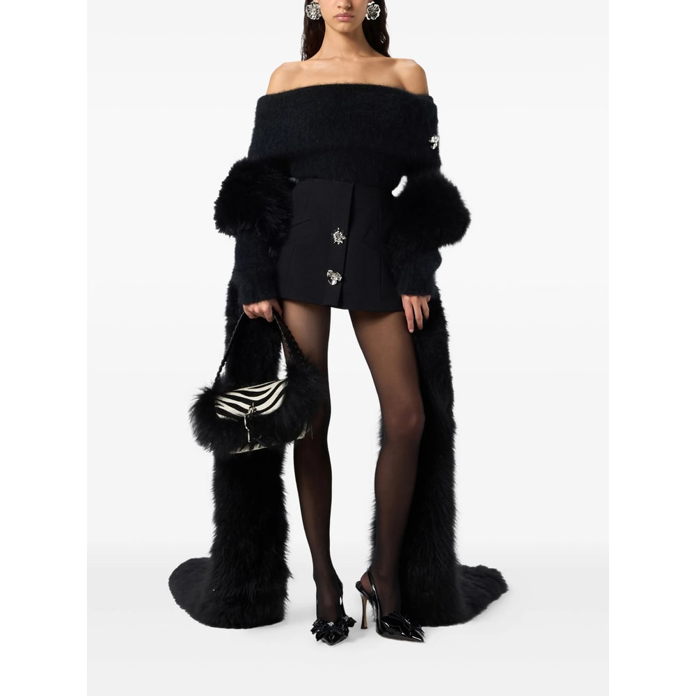 Blumarine Sweaters Blacks And Greys In Black