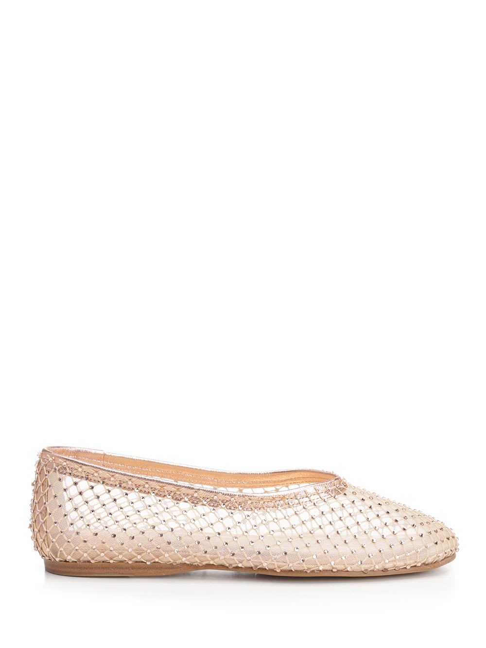 FORTE FORTE MESH BALLERINA WITH RHINESTONES