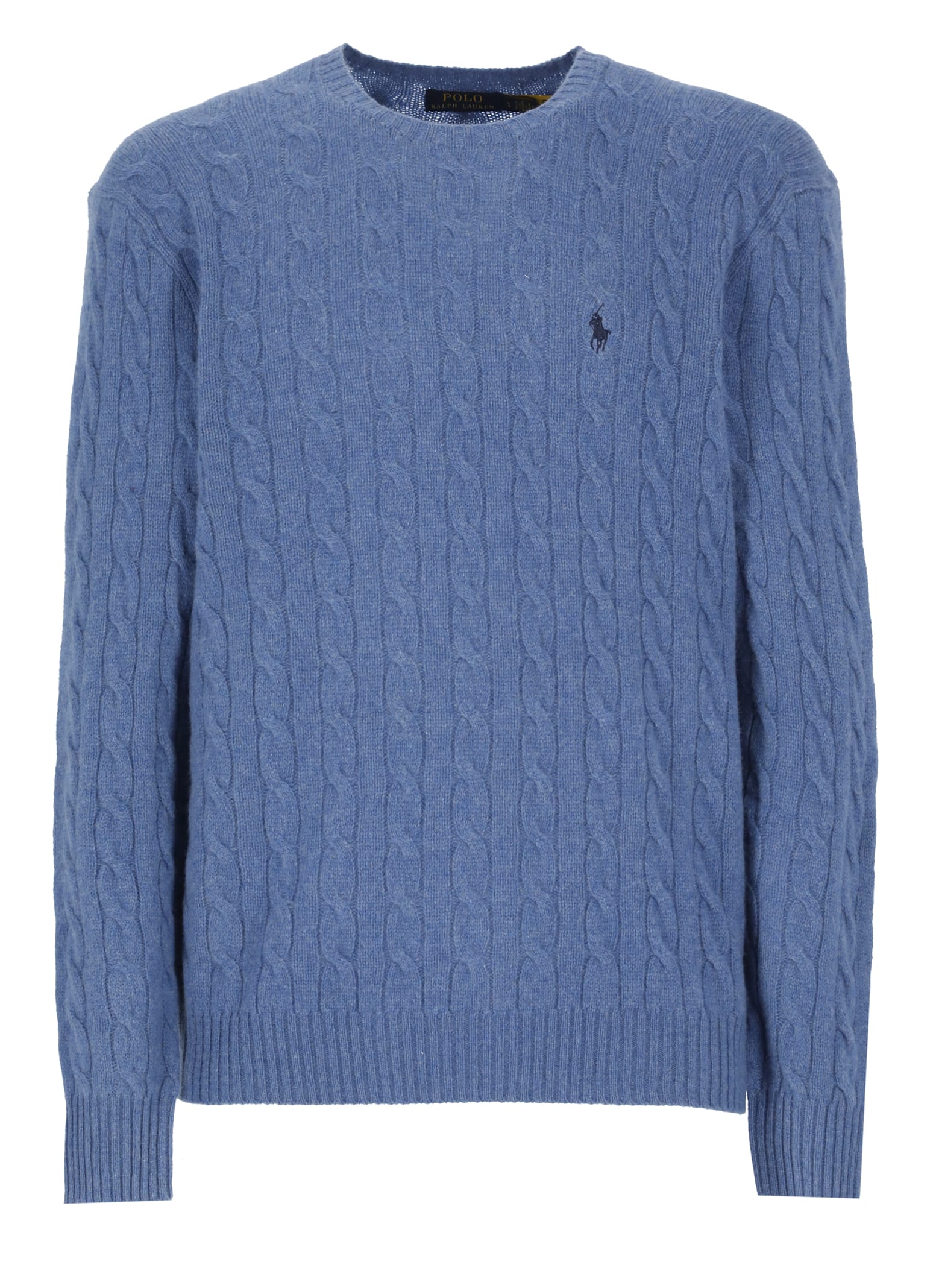 Shop Ralph Lauren Wool And Cashmere Sweater In Blue