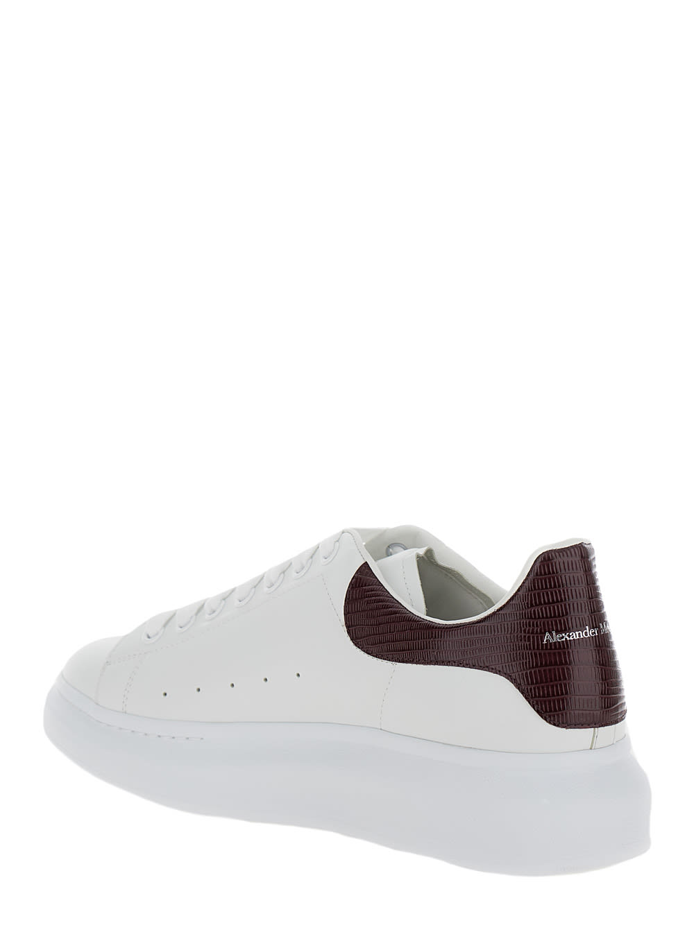 Shop Alexander Mcqueen White Sneakers With Oversized Platform In Leather Man