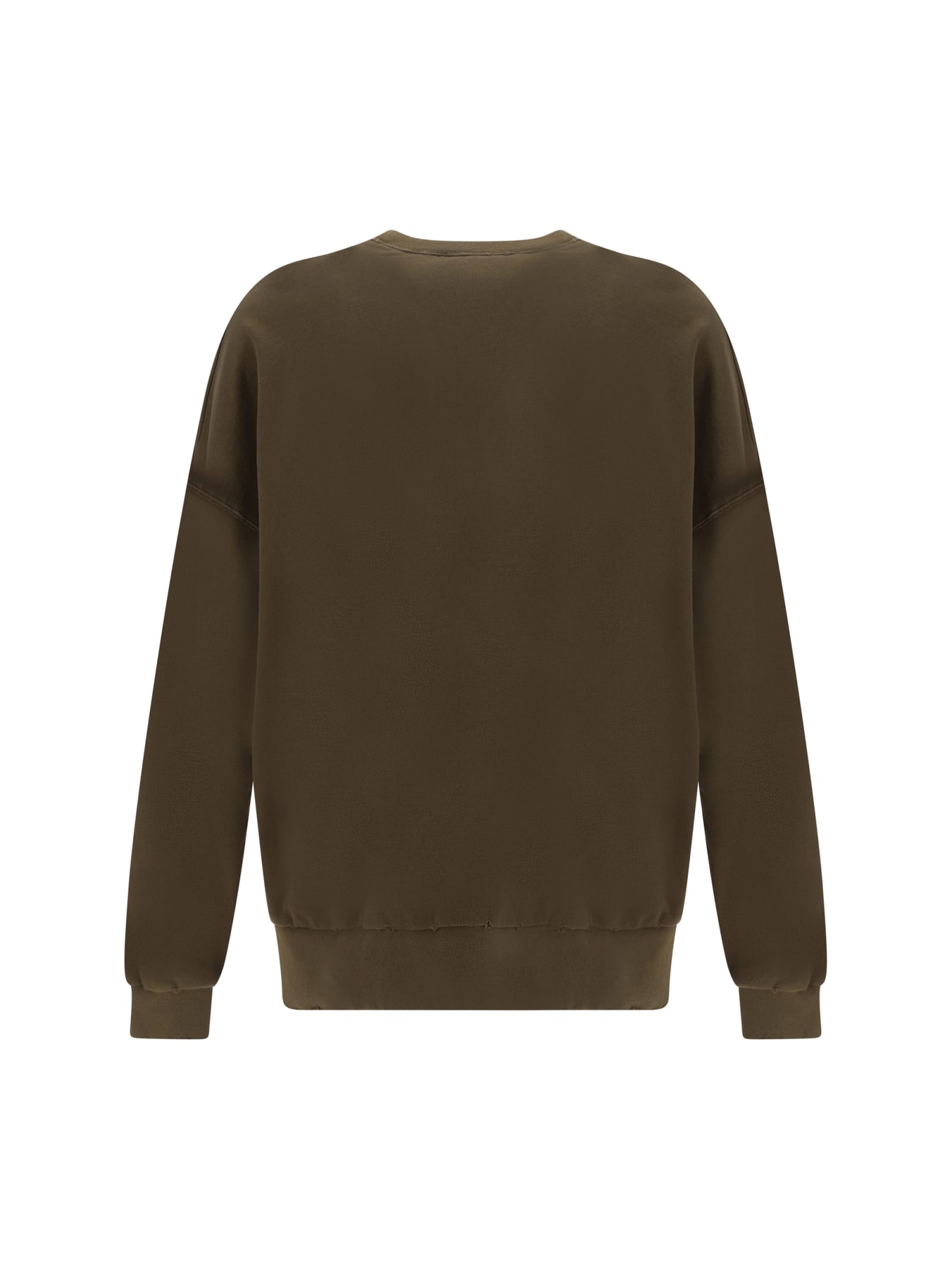 Palm Angels Monogram Crewneck Sweatshirt In Brown Bla