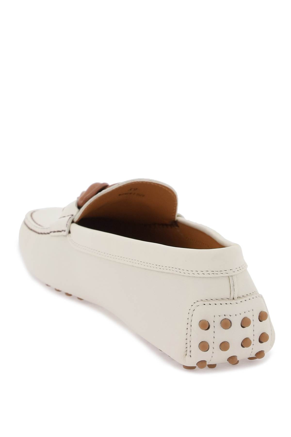 Shop Tod's Gommino Bubble Kate Loafers In Mousse (white)