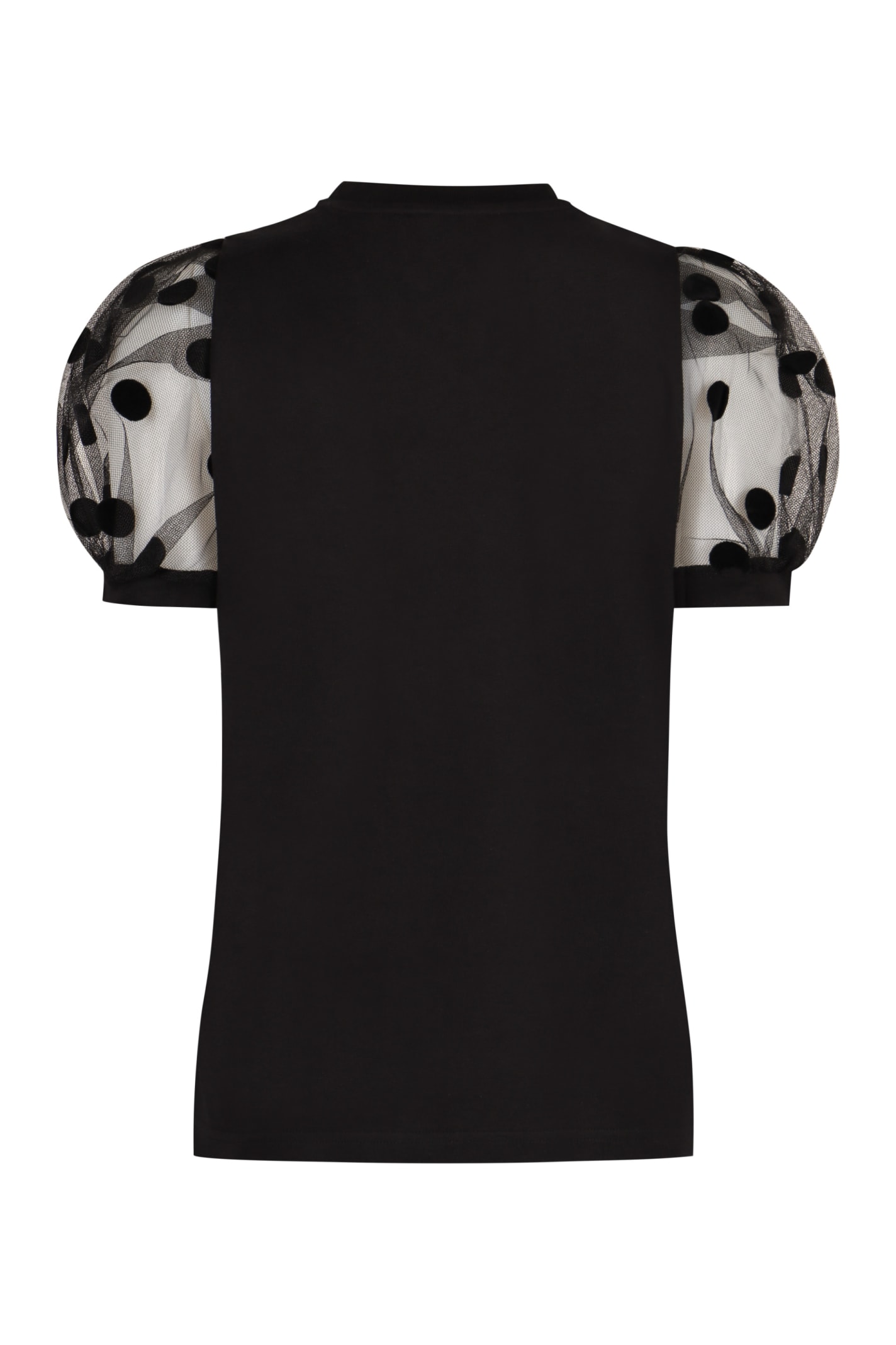 Shop Nina Ricci Cotton Crew-neck T-shirt In Black