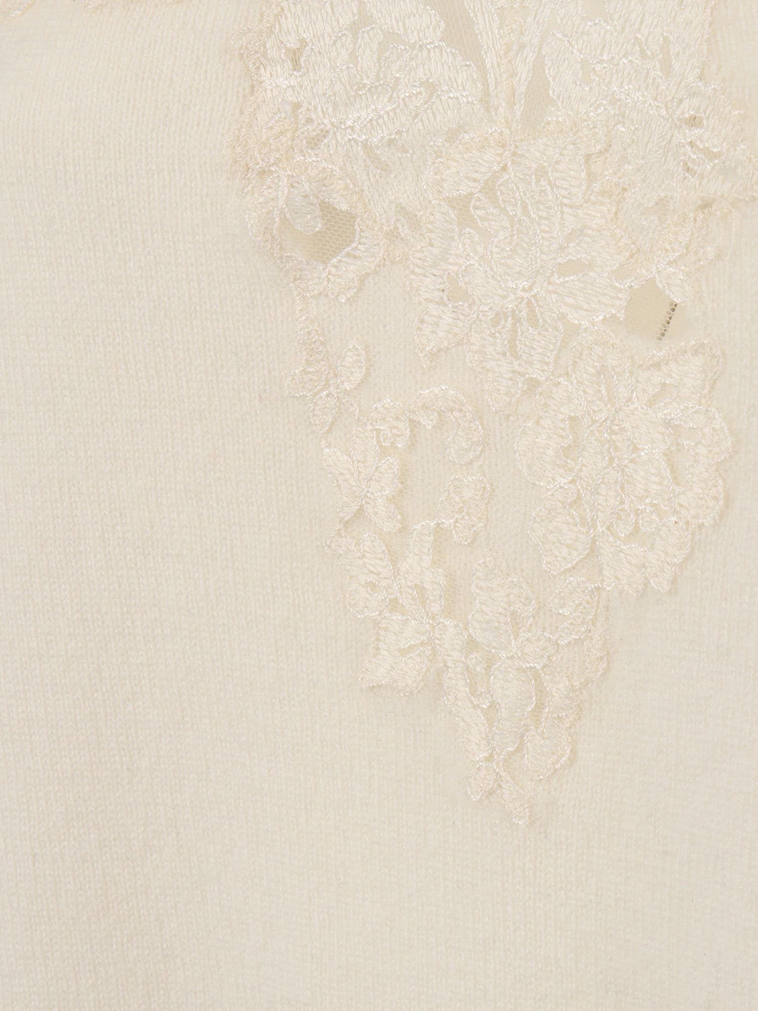 Ermanno Ermanno Scervino V Neck Sweater In Neutral