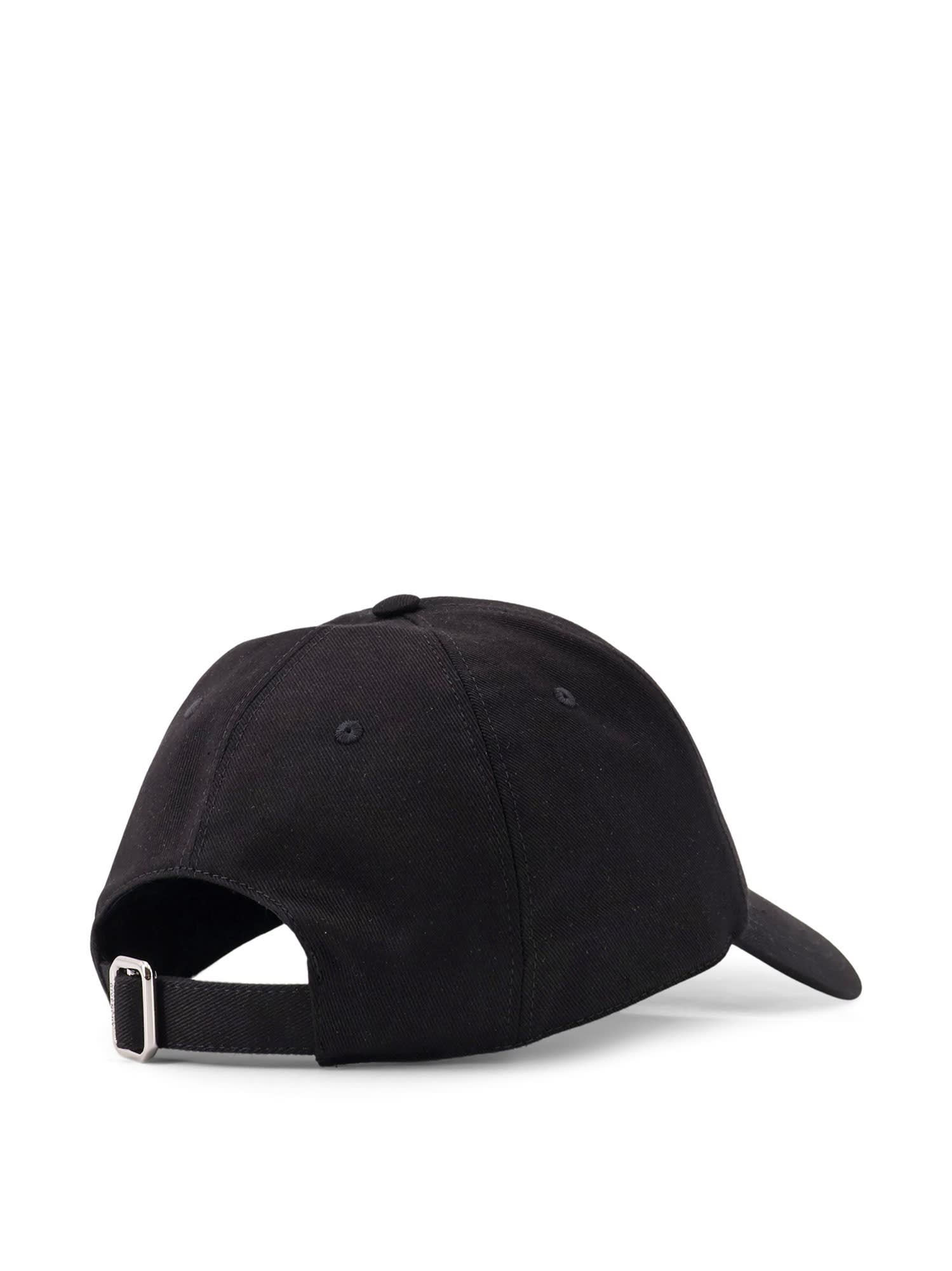Givenchy Round Visor Cap With Embroidered Logo In Black