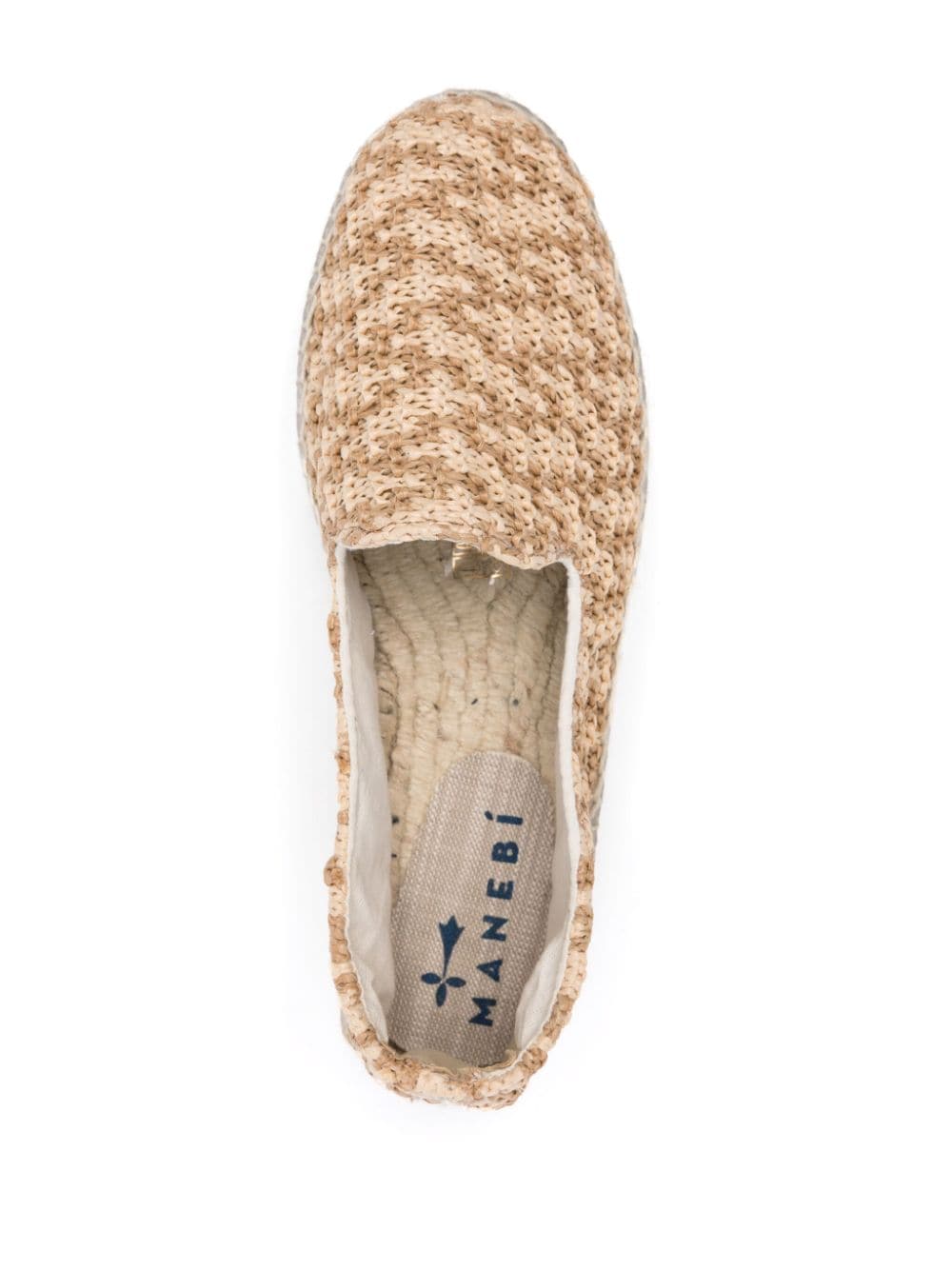 Manebi Manebí Yucatán Zig-zag Raffia Espadrilles In Neutral