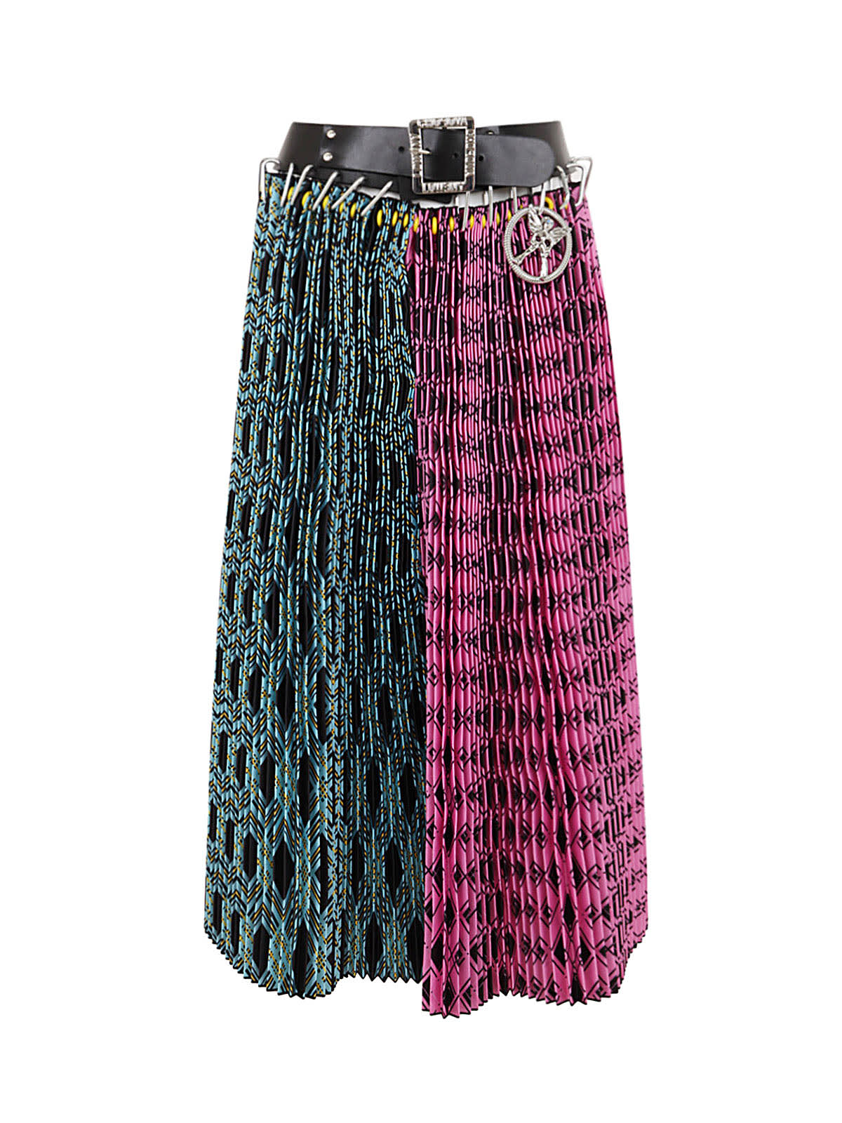 Chopova Lowena Belt Argyle Midi Skirt