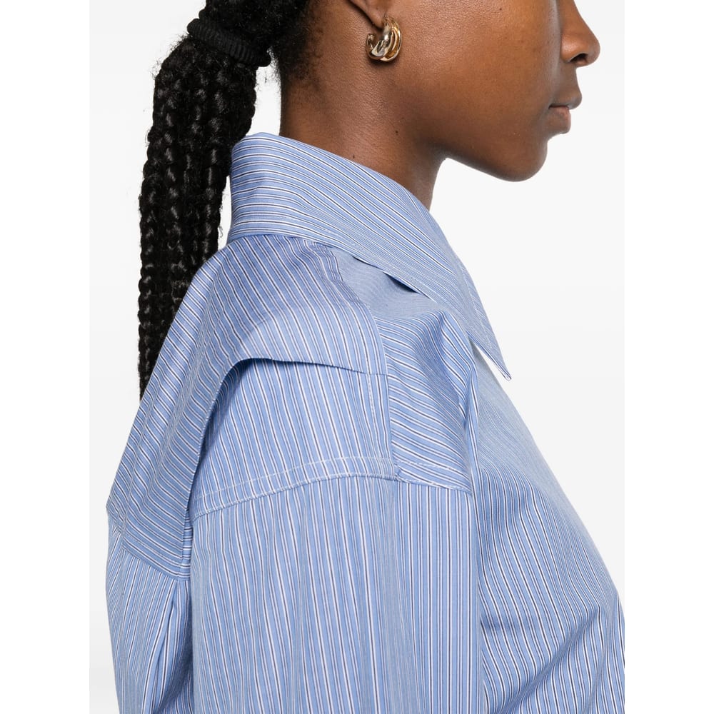 Co Chest-pocket Striped Shirt In Blue