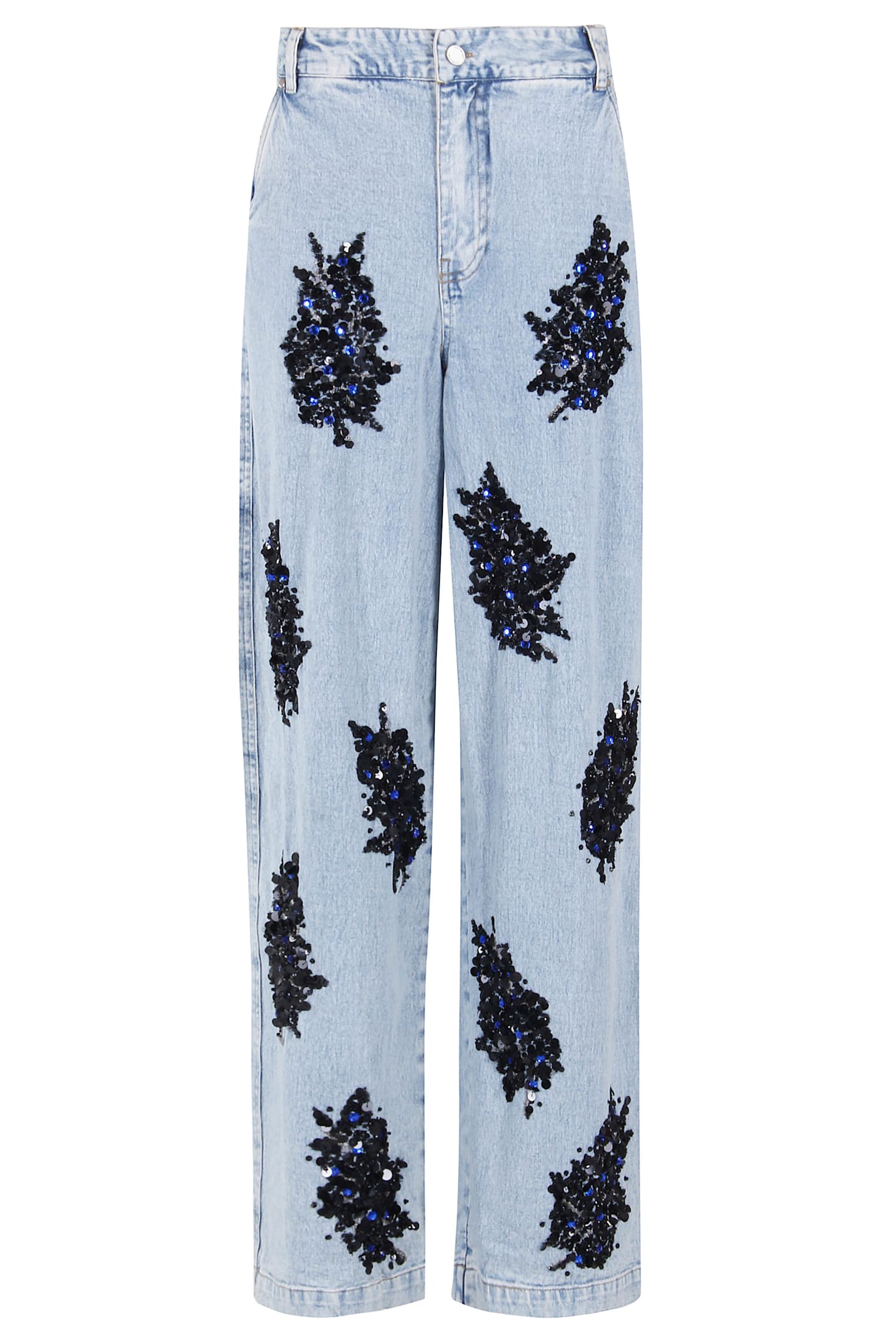 Essentiel Antwerp Embellished Denim In Multi