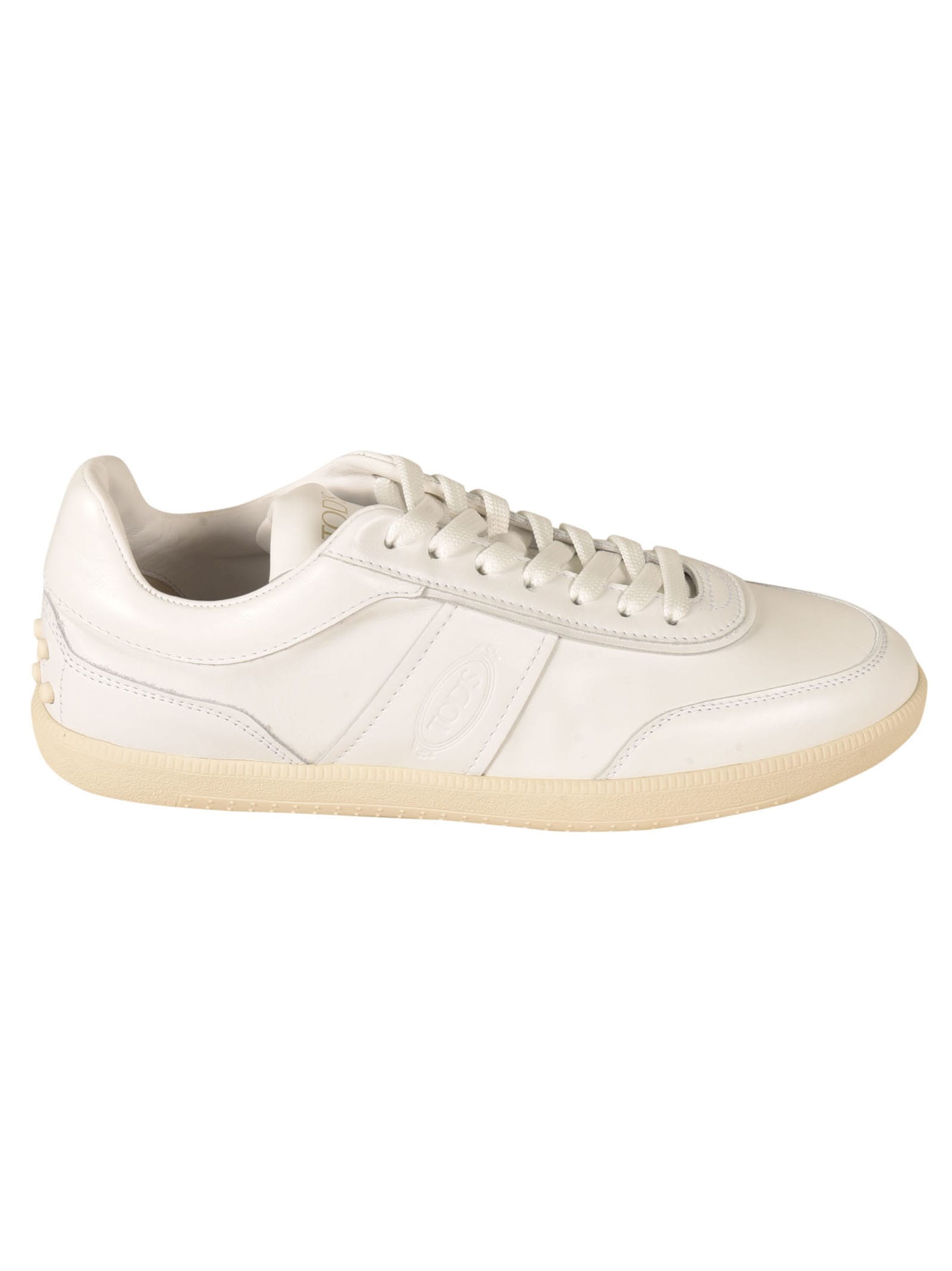 Shop Tod's Cassetta Low Top Sneakers In White