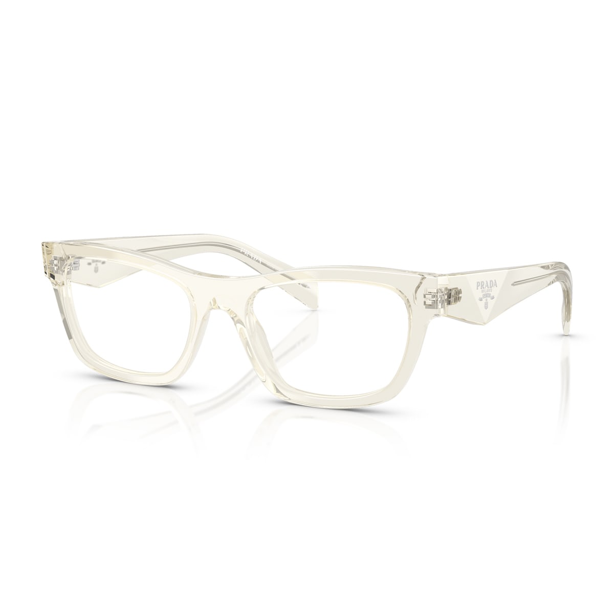 Prada Pr B01v 19x1o1 Trasparente Giallo Chiaro Glasses In Transparent