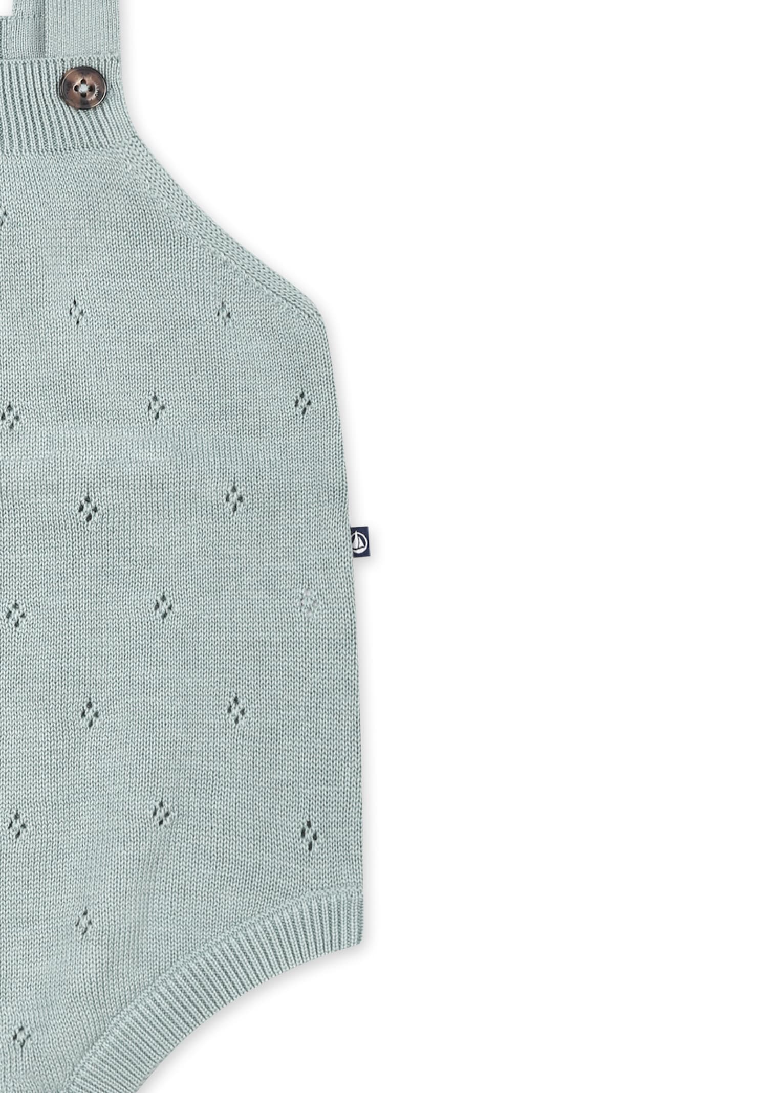 Petit Bateau Green Bodysuit For Babykids In Green