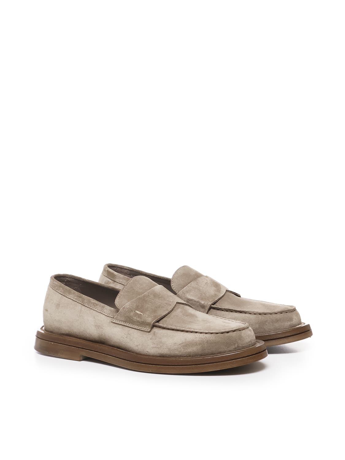 The Antipode Penny Leather Loafers In Multi