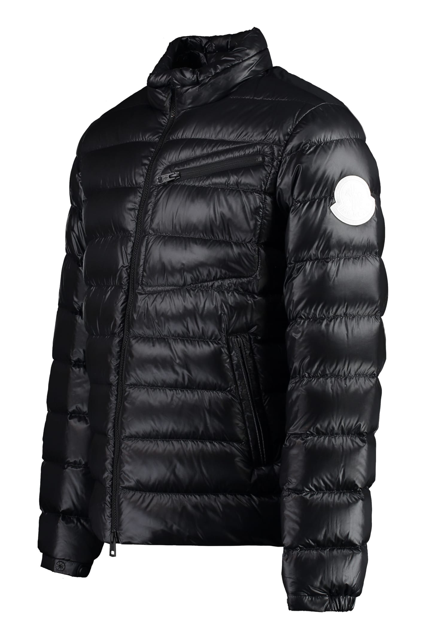 Shop Moncler Amalteas Techno Fabric Down Jacket In Black