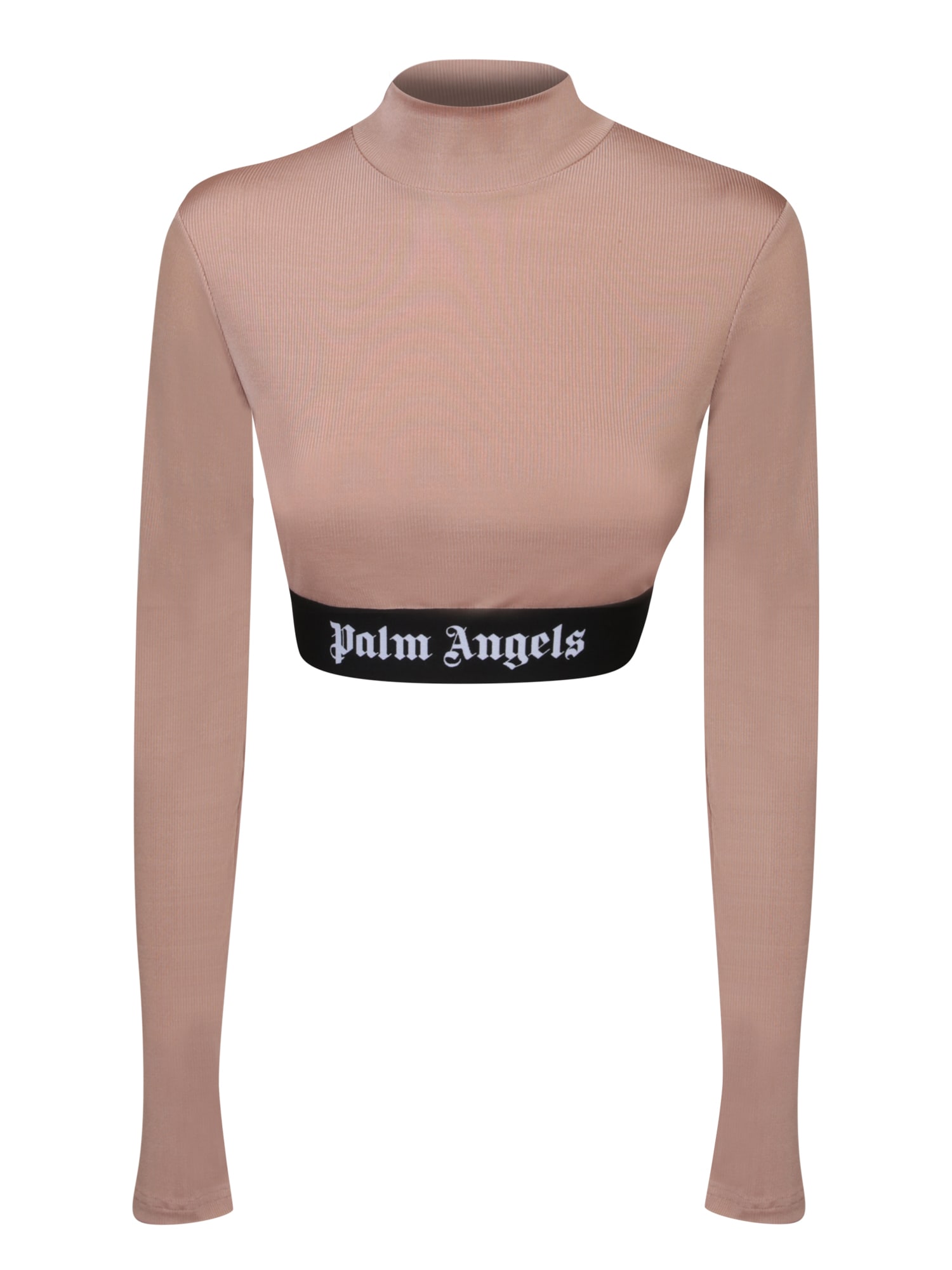 Shop Palm Angels Logo Camel Skin Top In Brown