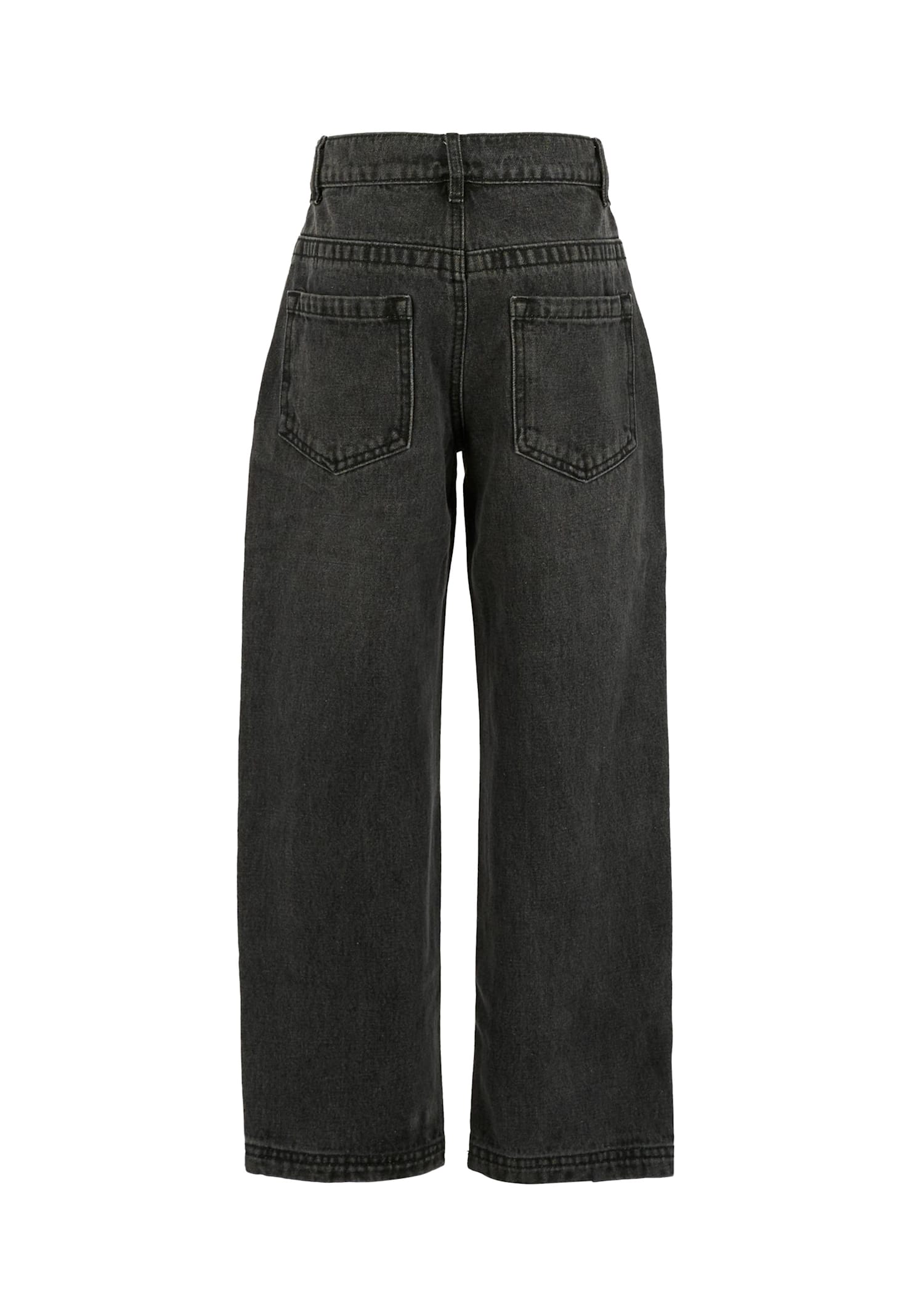 Dkny Black Jeans For Girl With Logo In Black