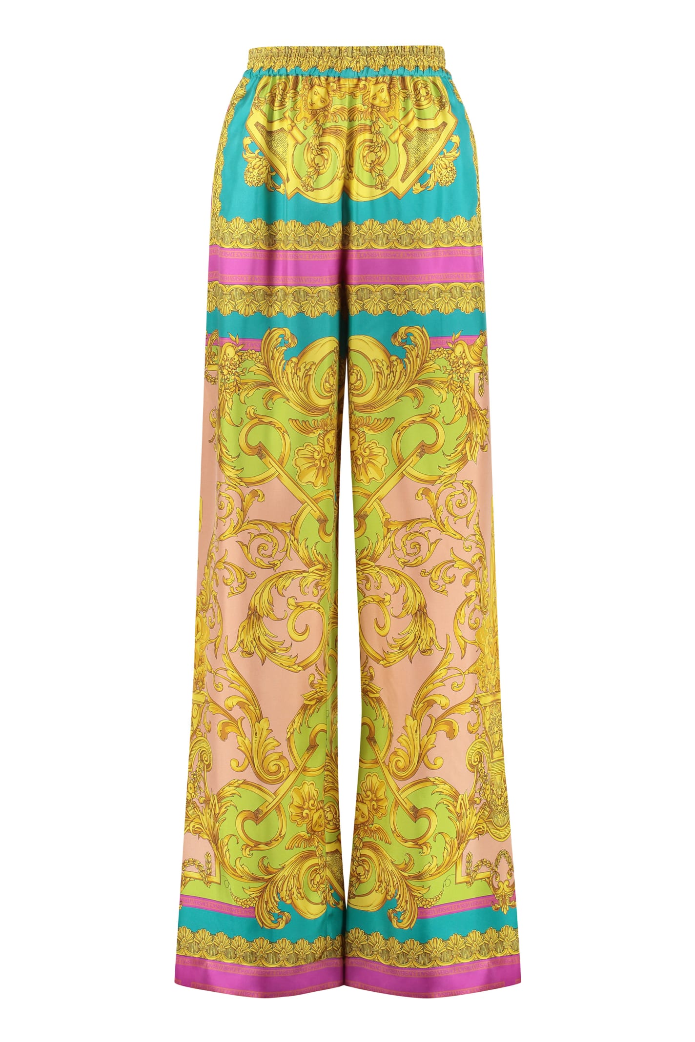 Versace Printed Silk Pants