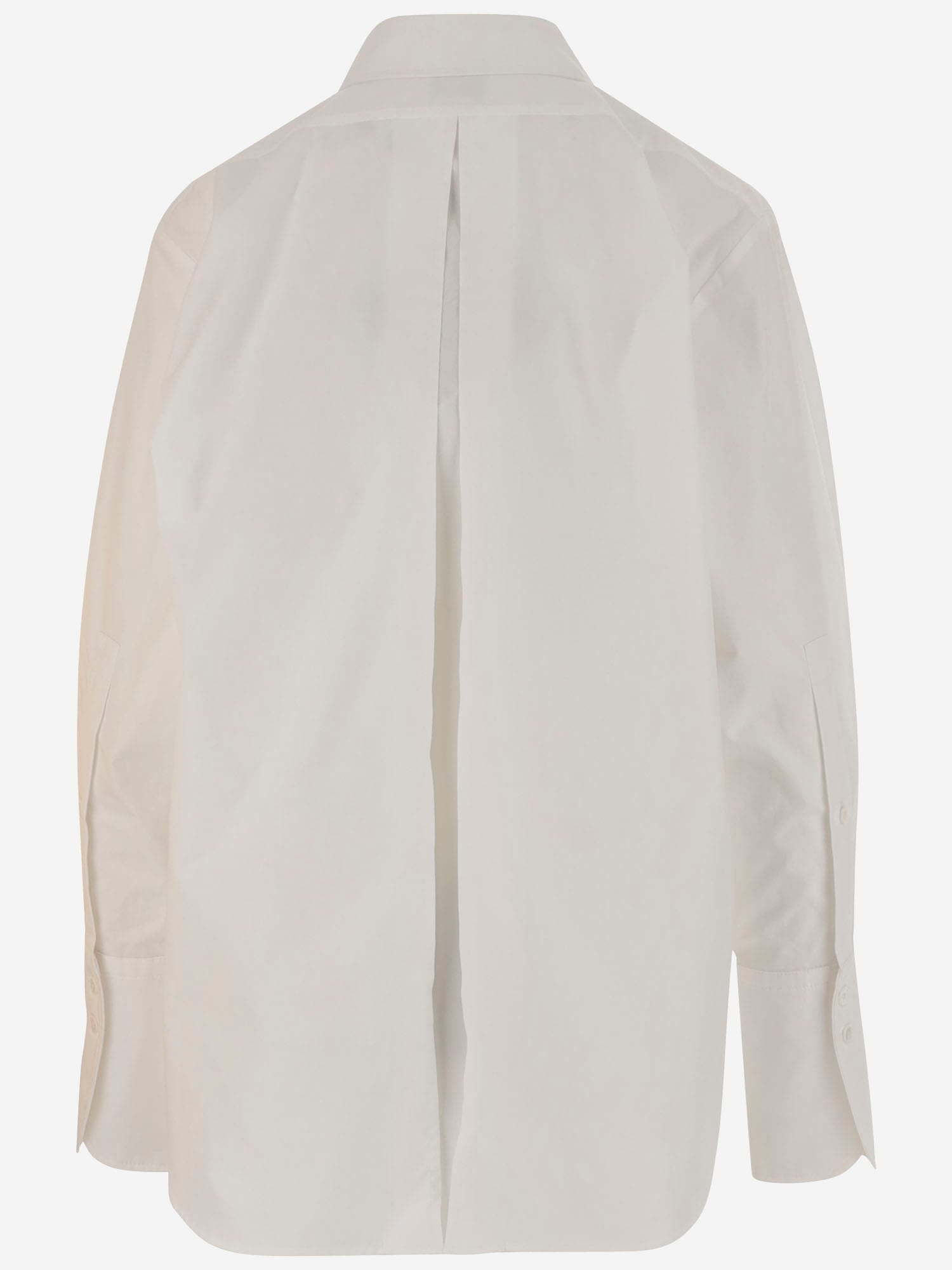 Patou Cotton Shirt With Maxi Pockets In White