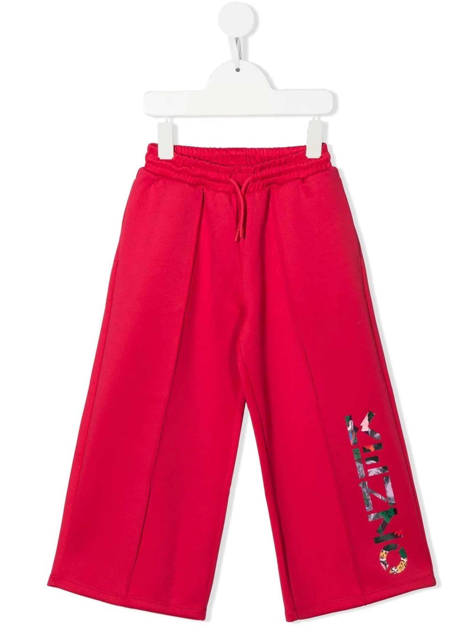 Kenzo Kids Fucsia Polyester Trousers