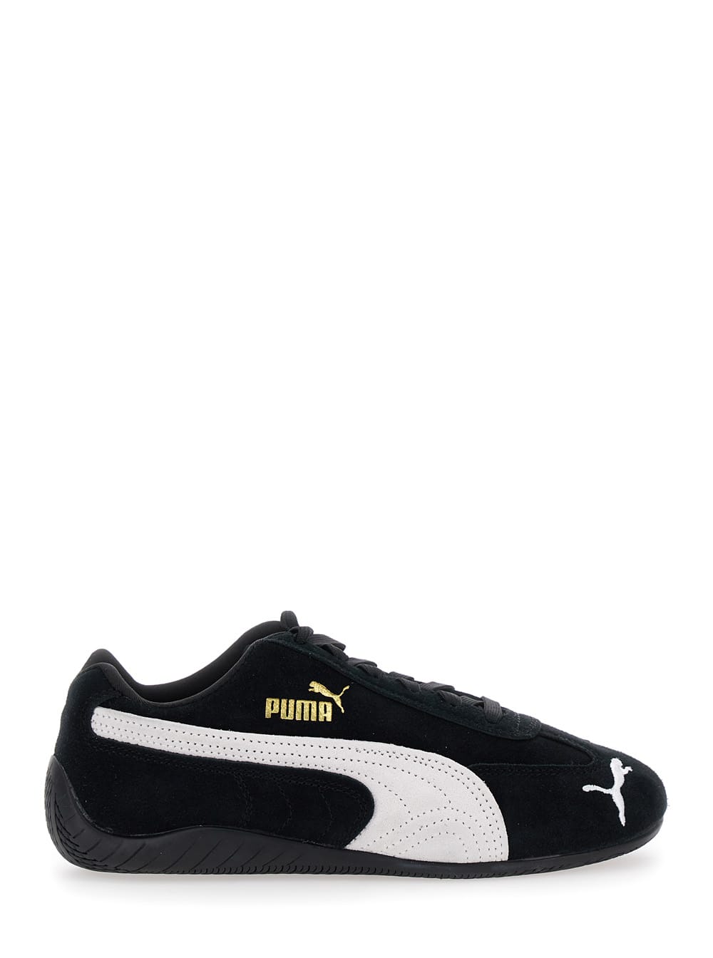 speedcat Black Sneakers With Logo Print On The Side And Logo Lettering On The Side In Leather Unisex