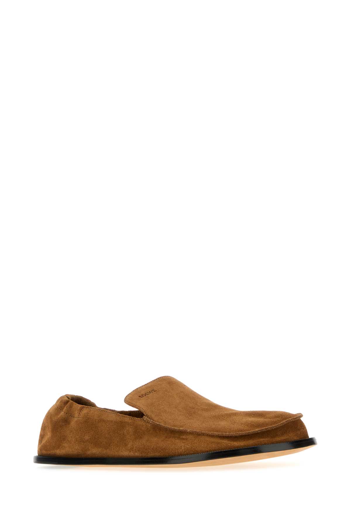 Loewe Mocassini Flex In Pelle Scamosciata Cammello Uomo In Brown