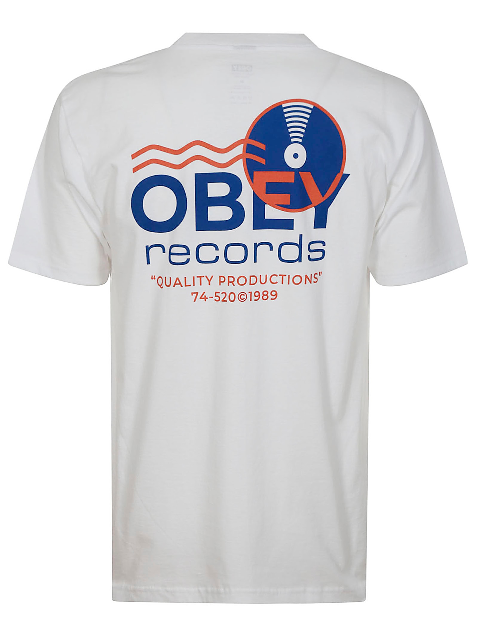 Obey Records Sound Waves Tee In White