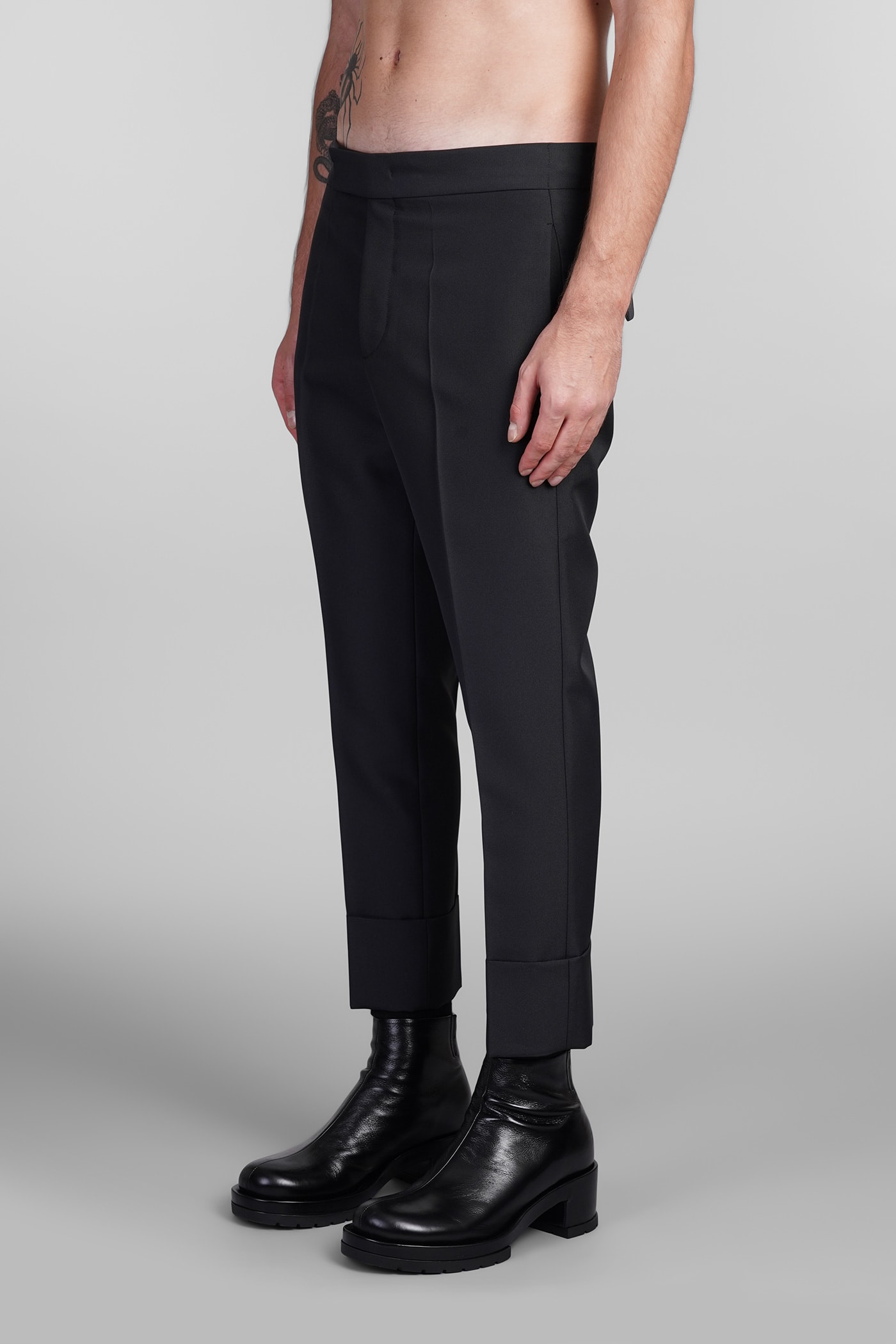 Shop Sapio N7 Pants In Black Polyester