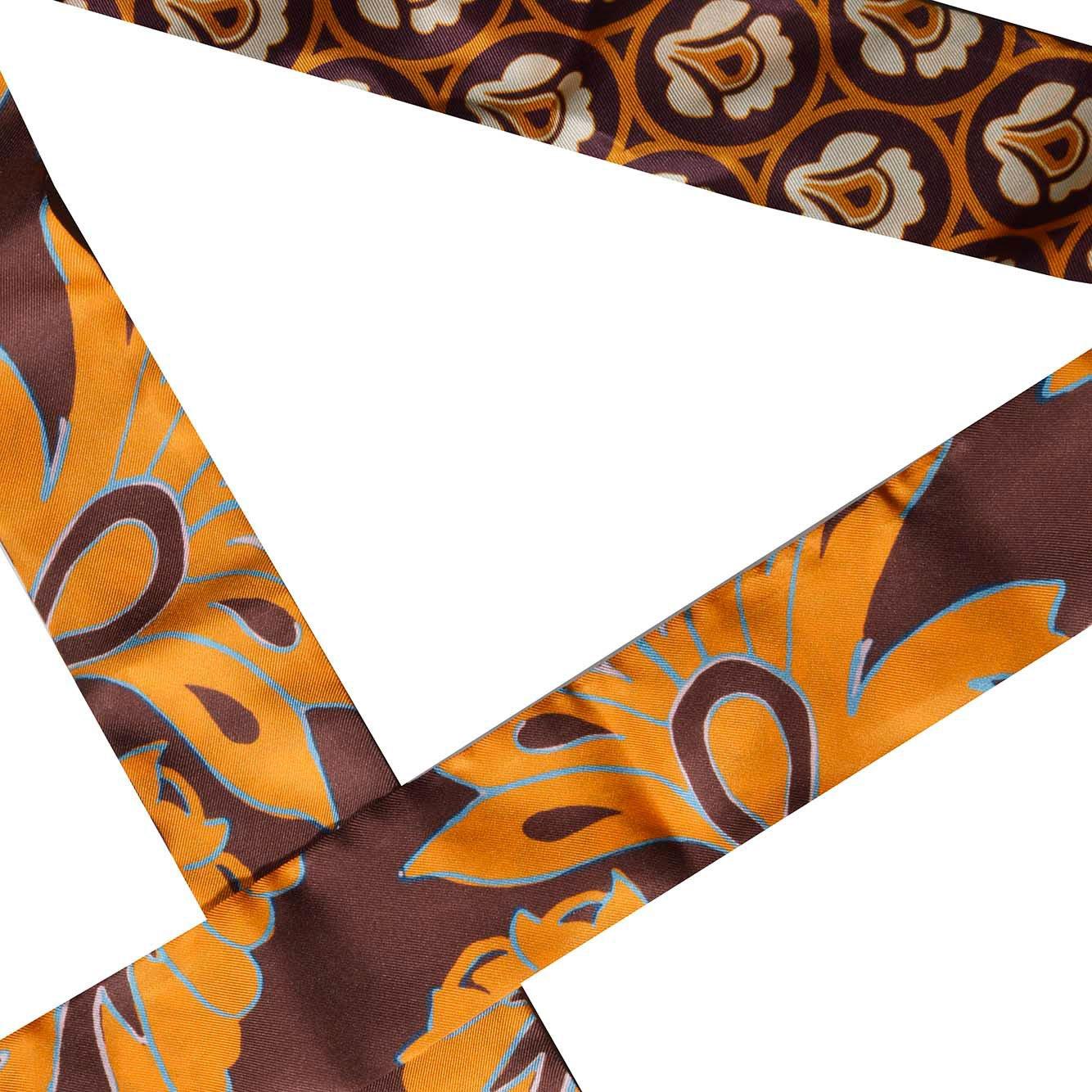 Shop Etro Paisley-printed Twill Scarf In Arancione/marrone
