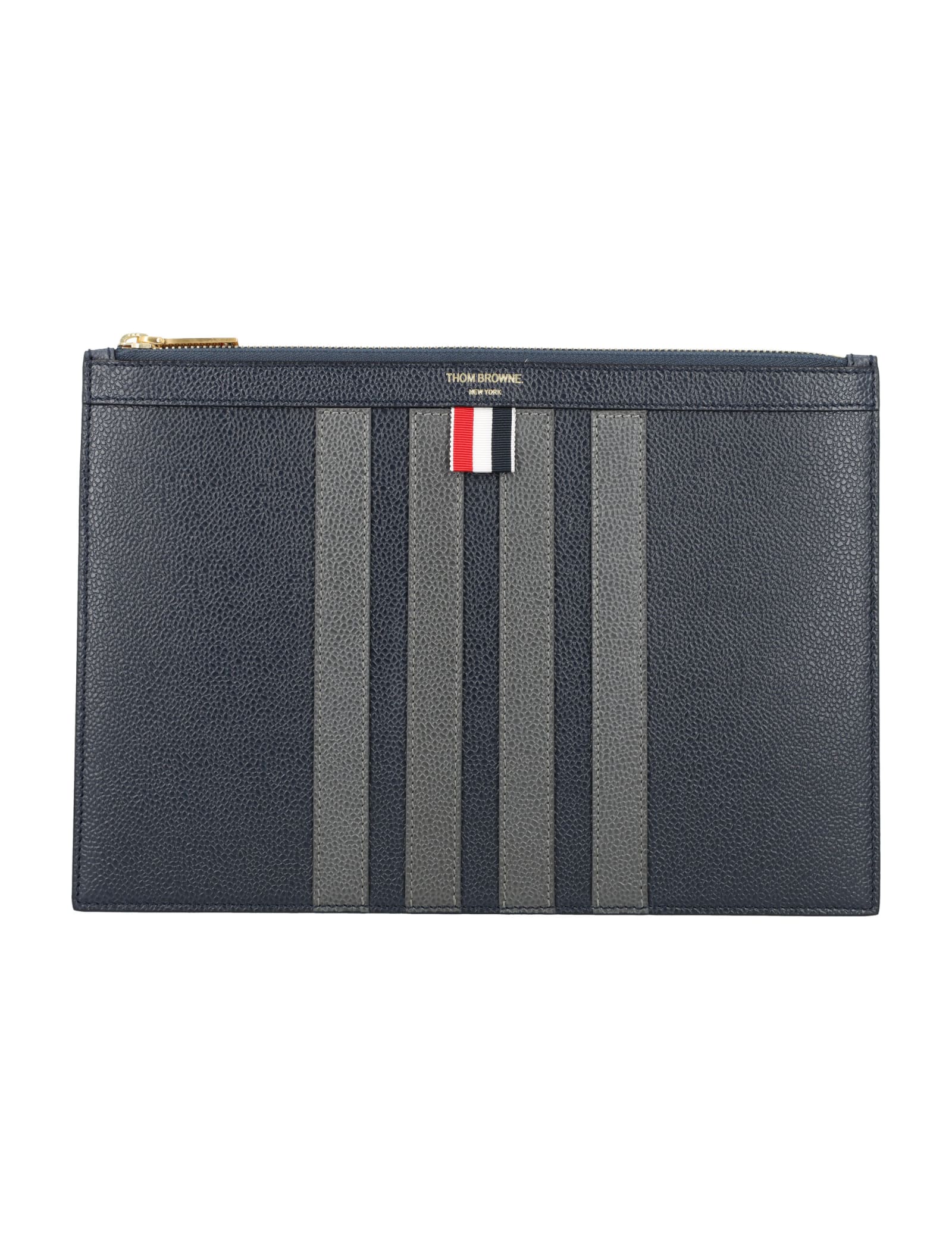 Thom Browne Pebble Grain Leather 4 Bar Small Document Holder