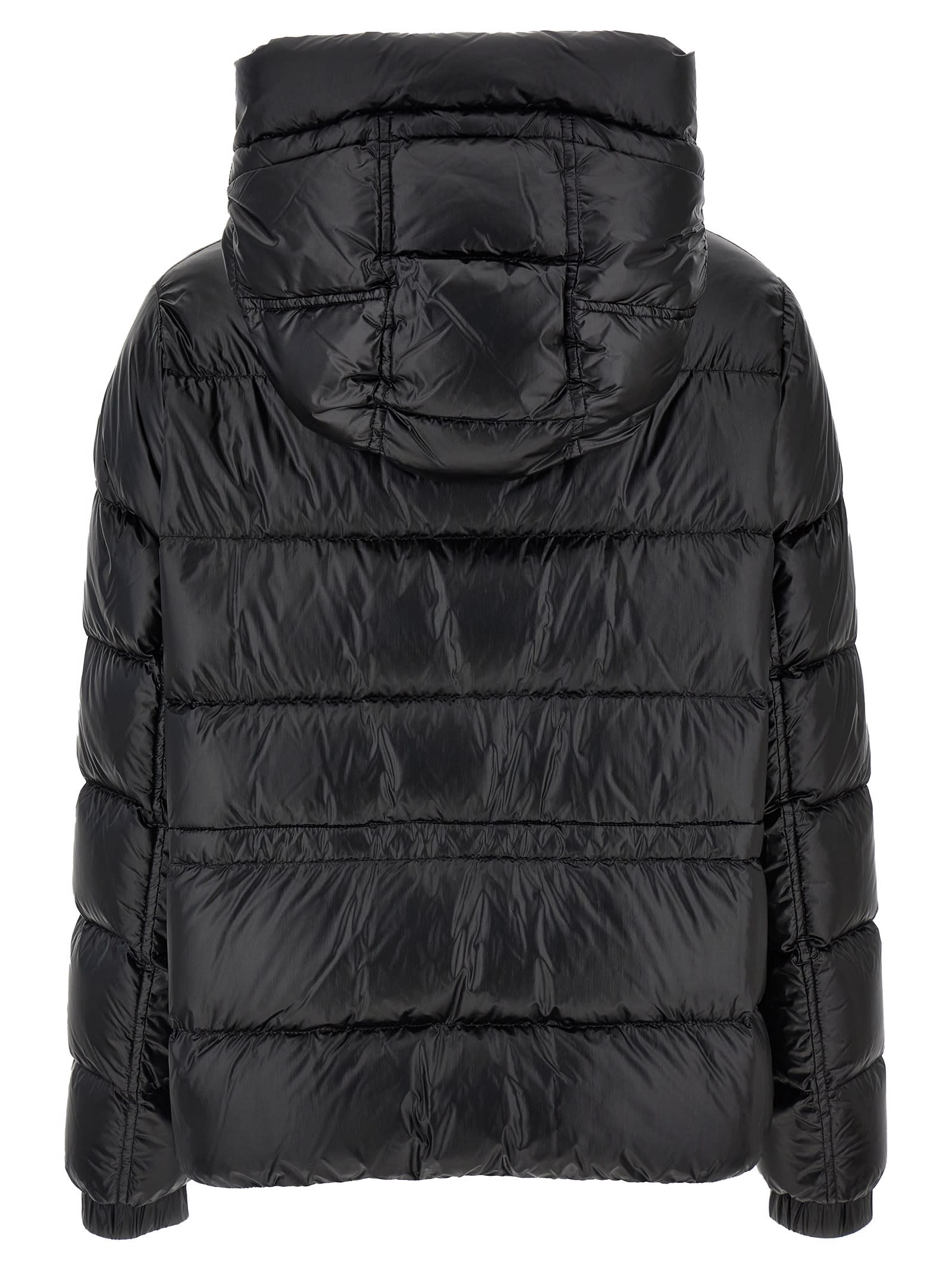 Shop Moncler Biron Down Jacket In Black