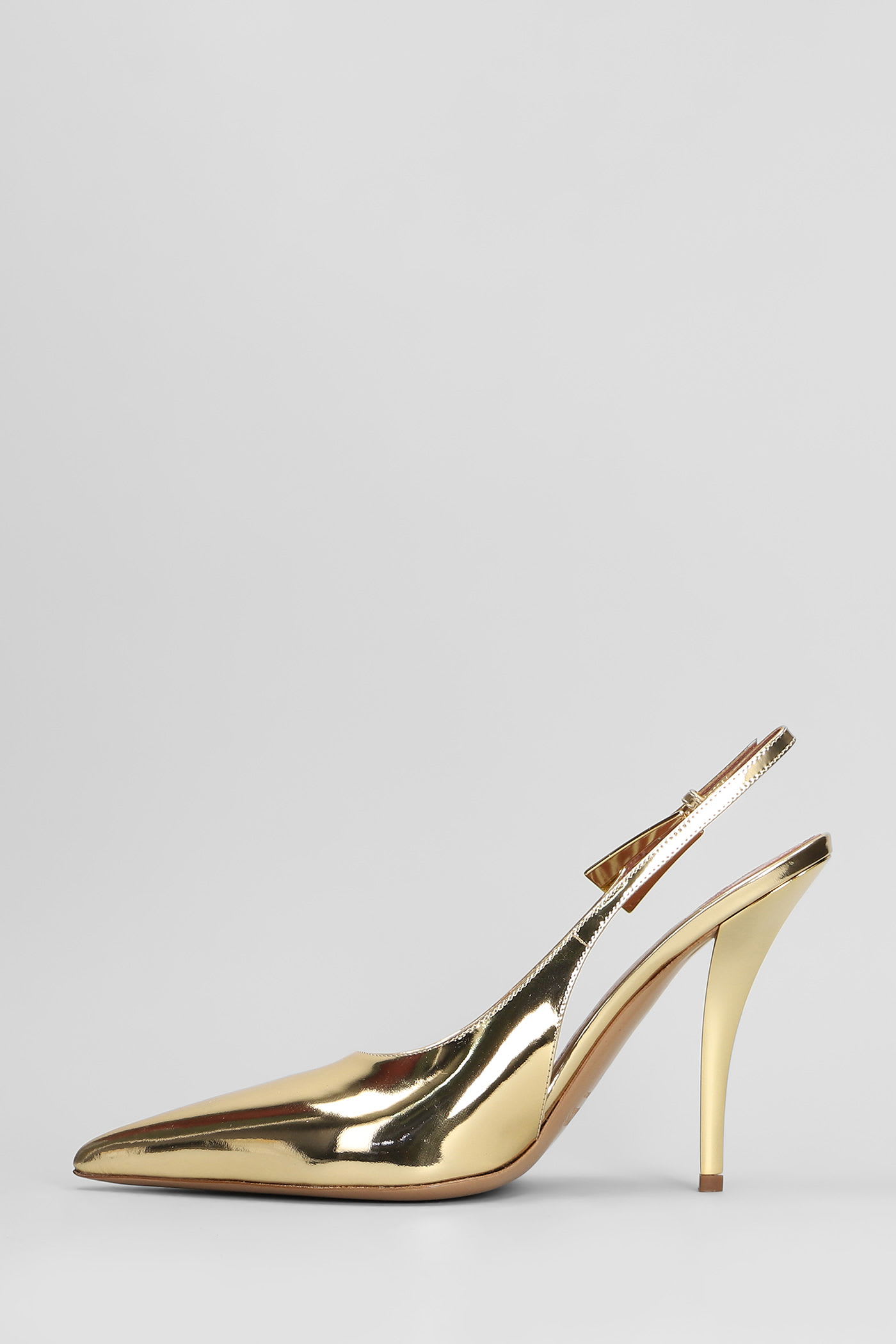 Paris Texas Jessica Slingback 95 Pumps In Gold Leather In Gold