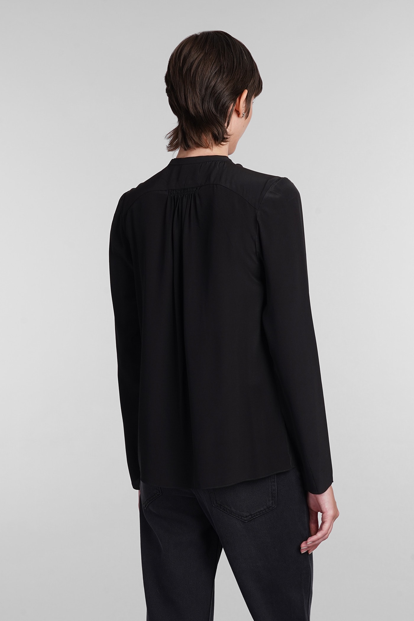 Shop Isabel Marant Utah Blouse In Black Silk