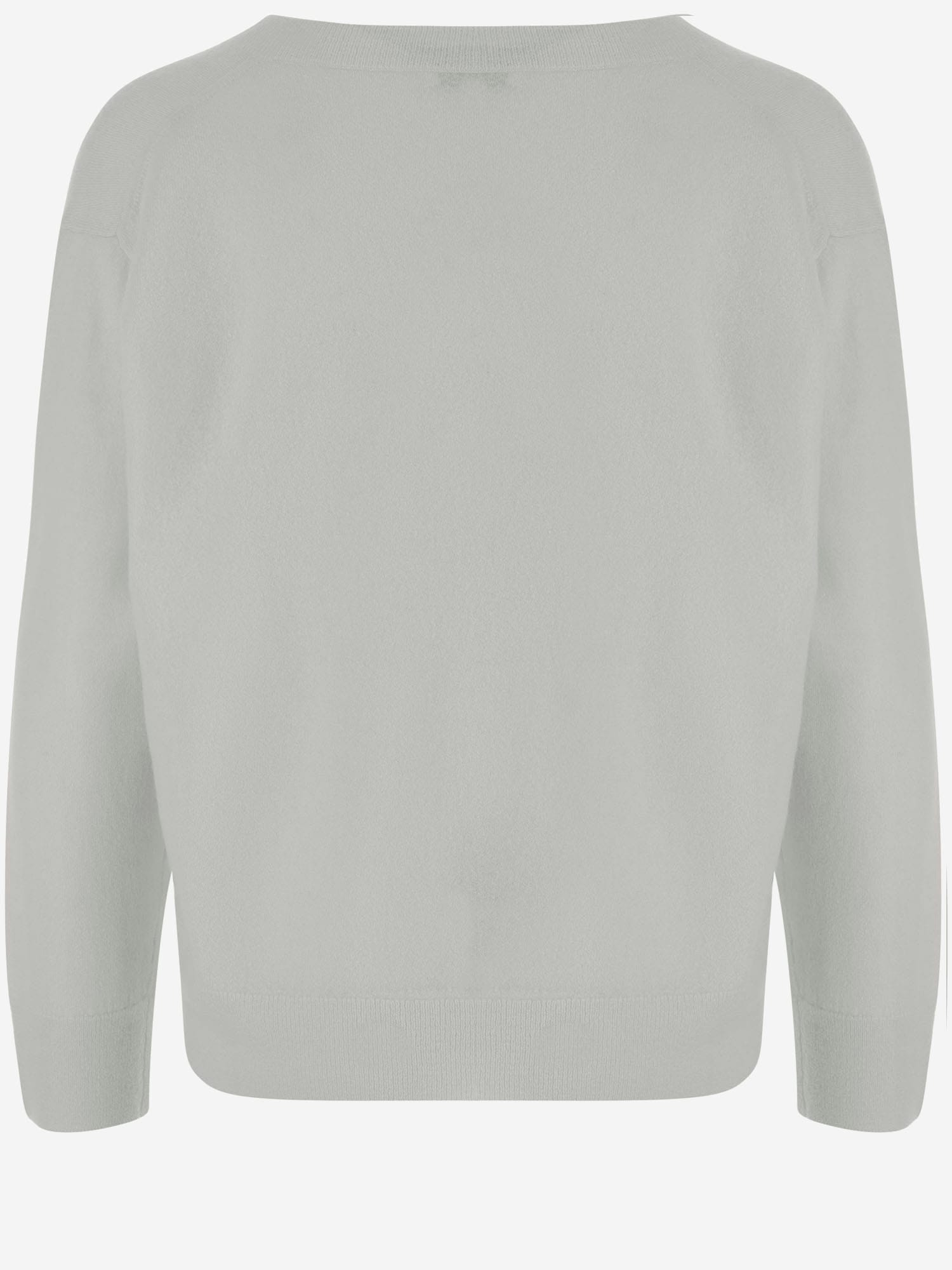 Shop Vince Cashmere And Silk Sweater In Light Grey