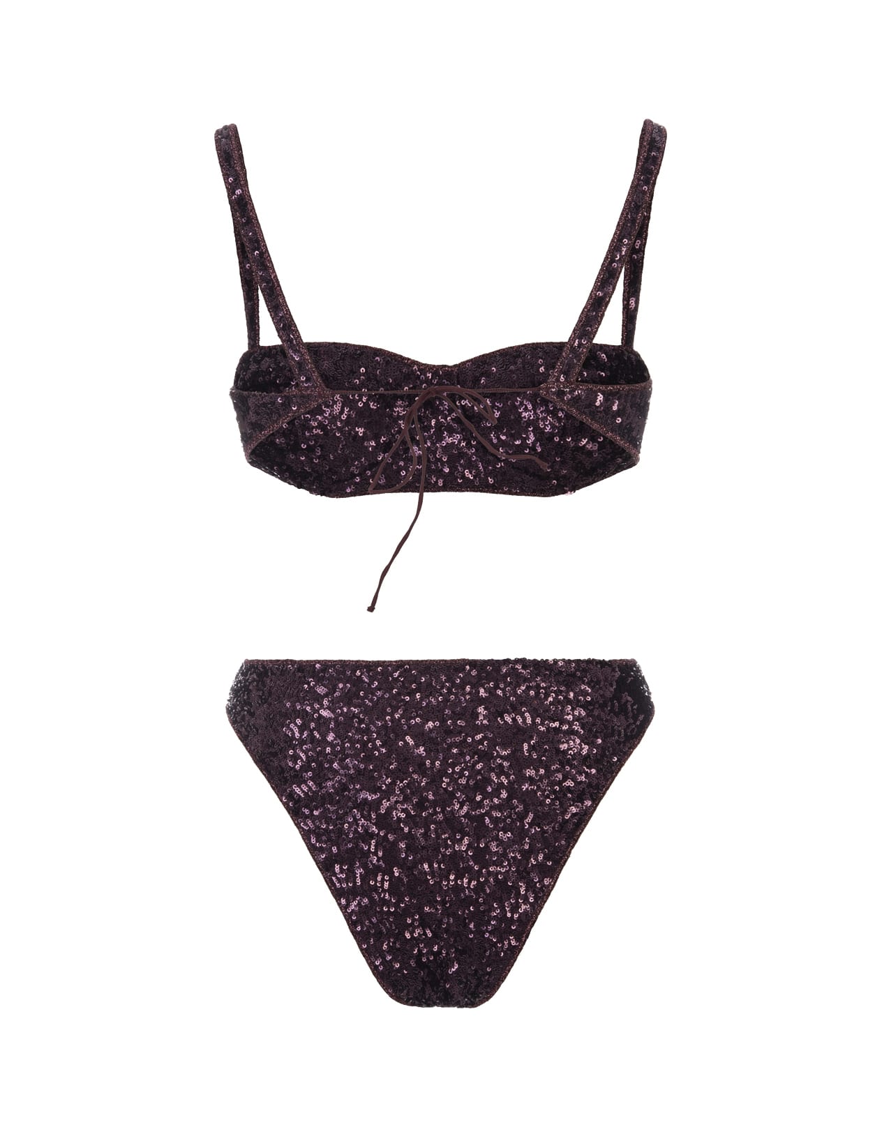 Shop Oseree Purple Sequined Bikini