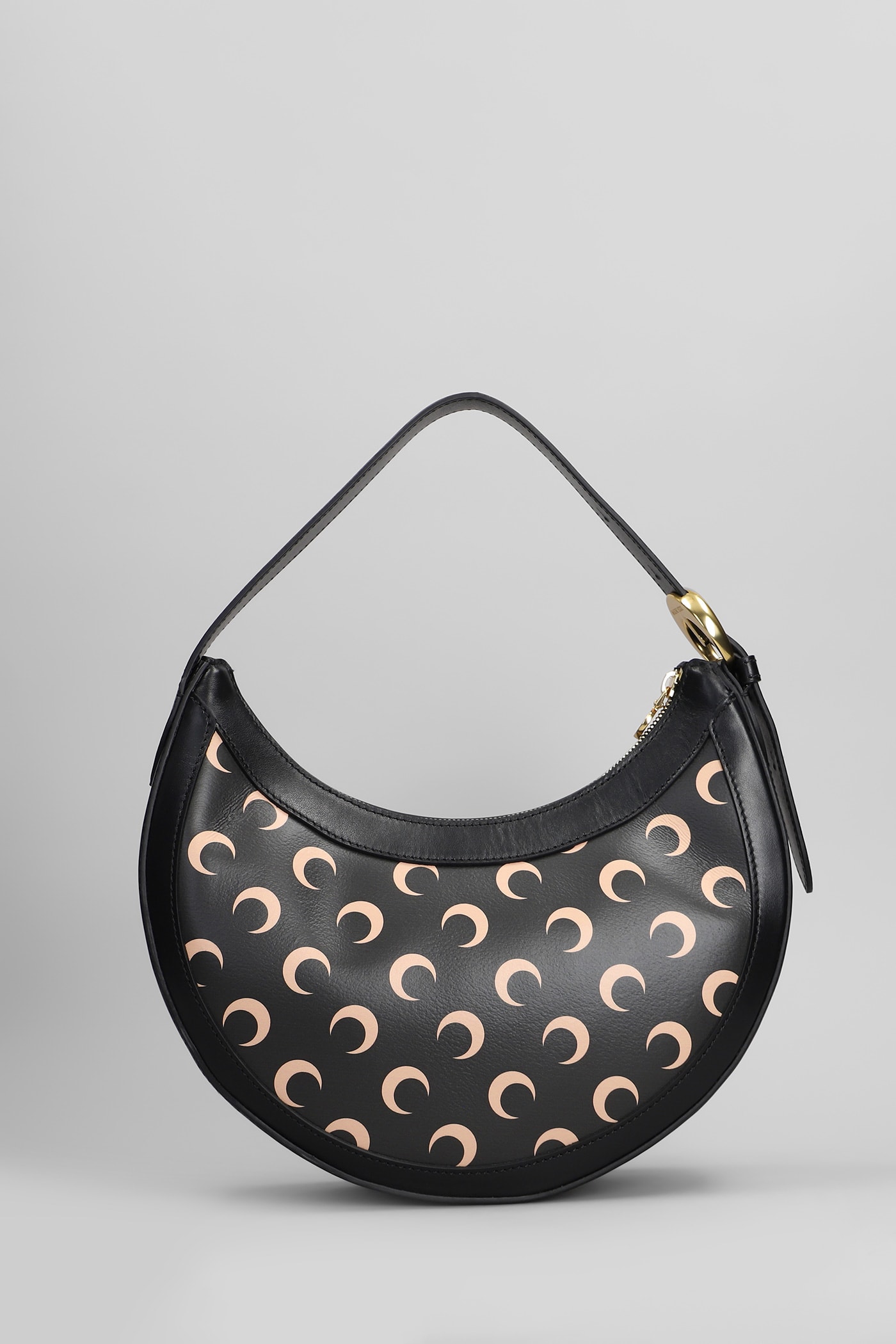Shop Marine Serre Shoulder Bag In Black Polyuretan