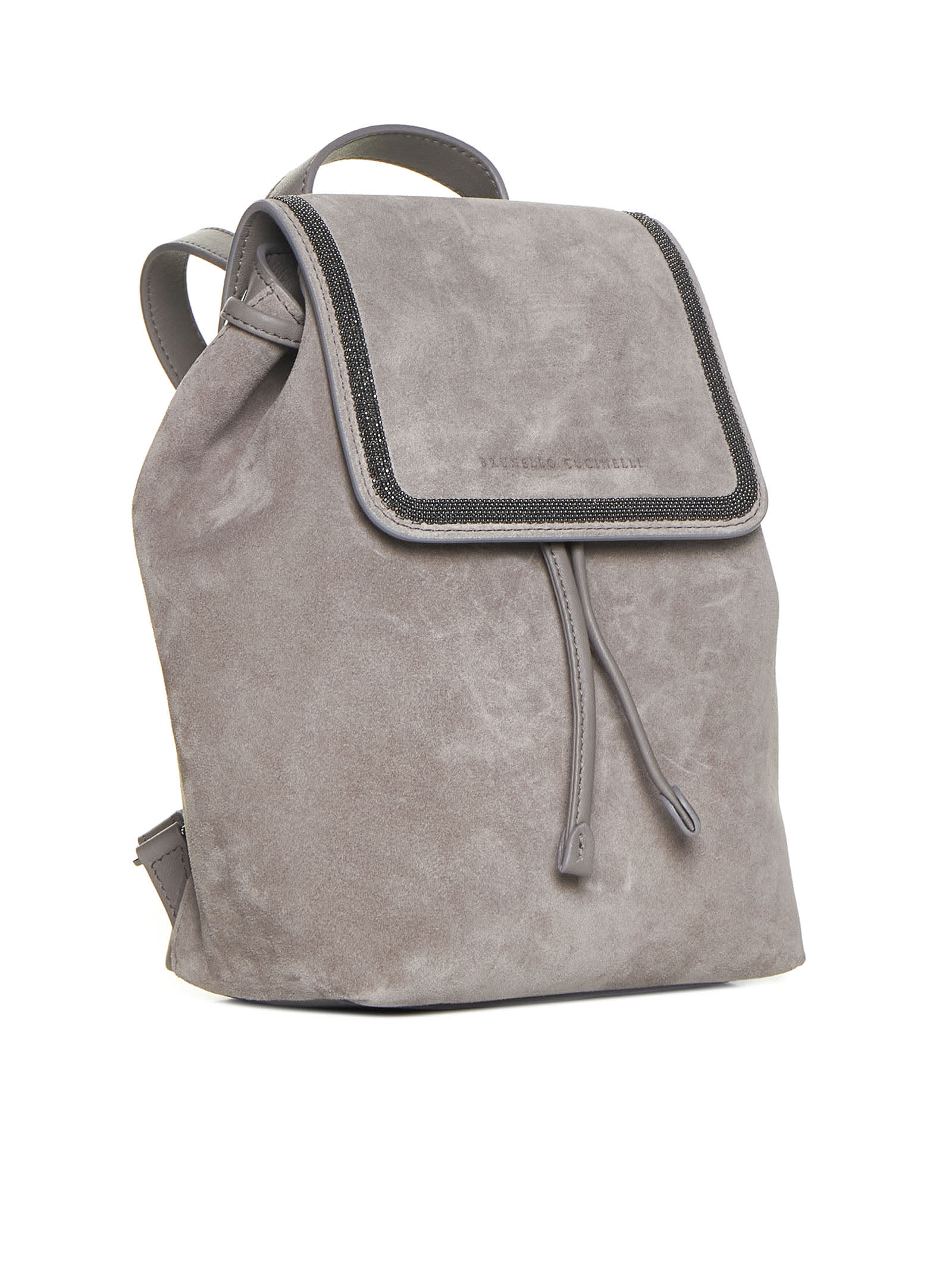 Shop Brunello Cucinelli Backpack In Fango