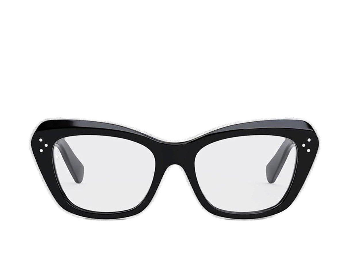 Shop Celine Cat-eye Glasses In 001