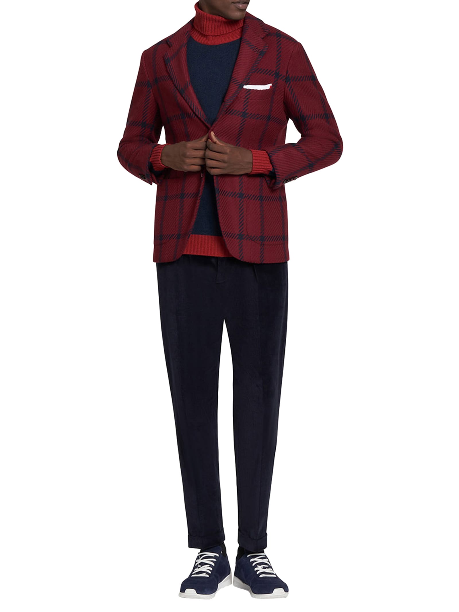 Shop Kiton Jacket Cashmere In Red
